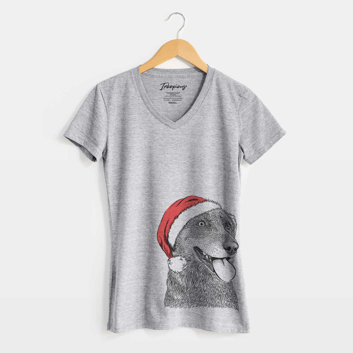 Santa Daisy the Australian Shepherd Mix - Women's V-neck Shirt