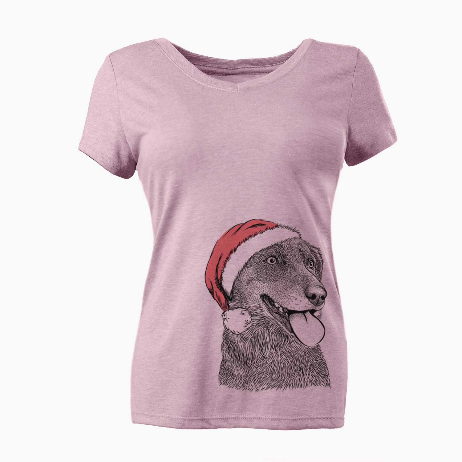 Santa Daisy the Australian Shepherd Mix - Women's V-neck Shirt