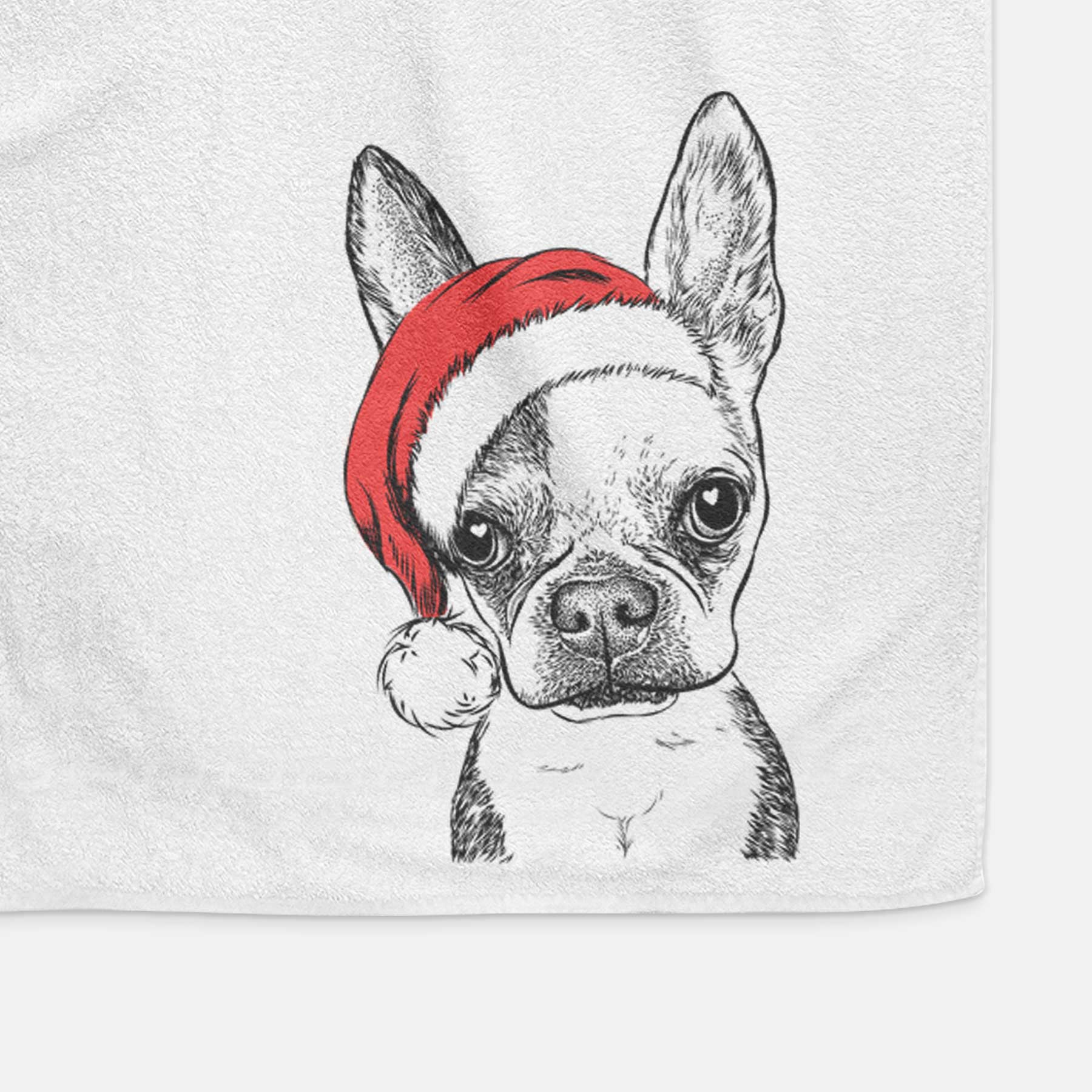 Daisy the Boston Terrier Decorative Hand Towel