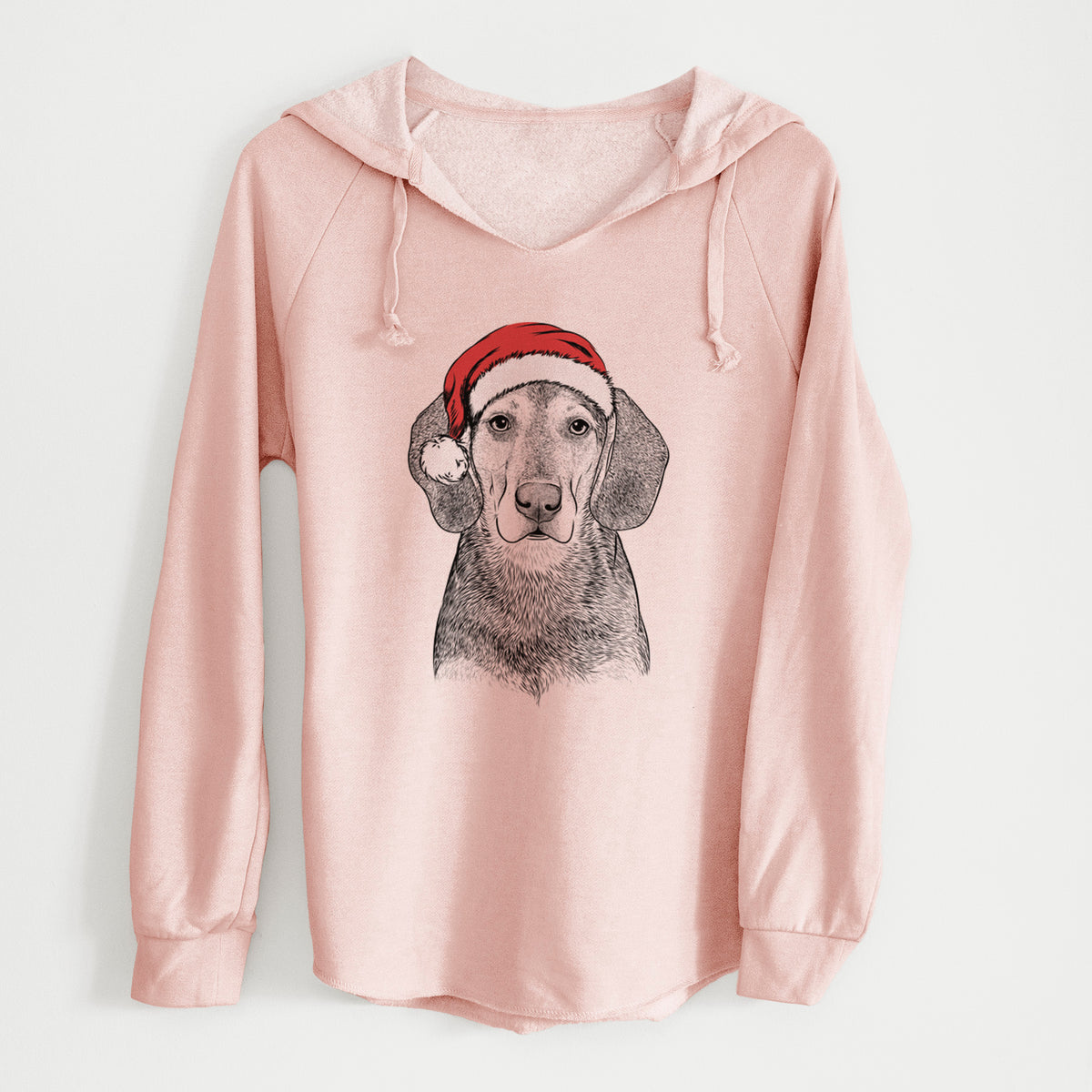 Santa Daisy the Hound Mix - Cali Wave Hooded Sweatshirt