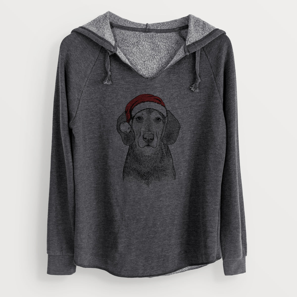 Santa Daisy the Hound Mix - Cali Wave Hooded Sweatshirt