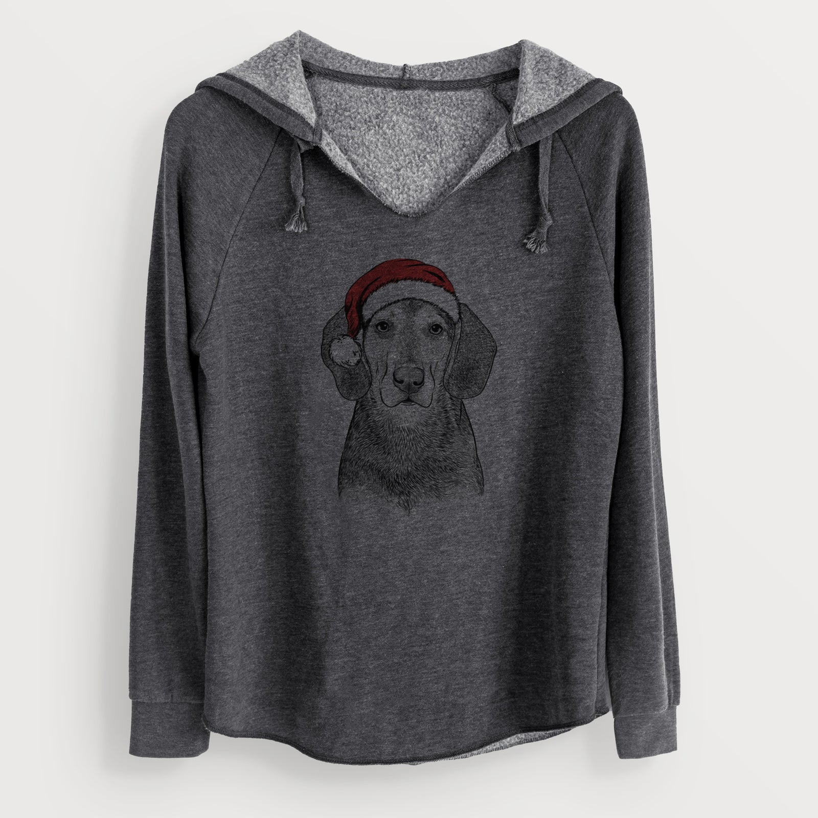 Santa Daisy the Hound Mix - Cali Wave Hooded Sweatshirt