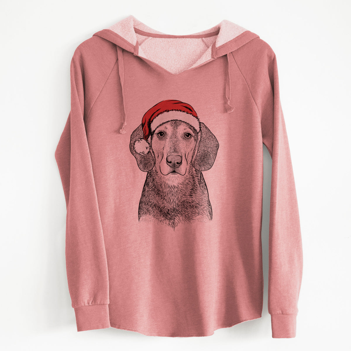 Santa Daisy the Hound Mix - Cali Wave Hooded Sweatshirt
