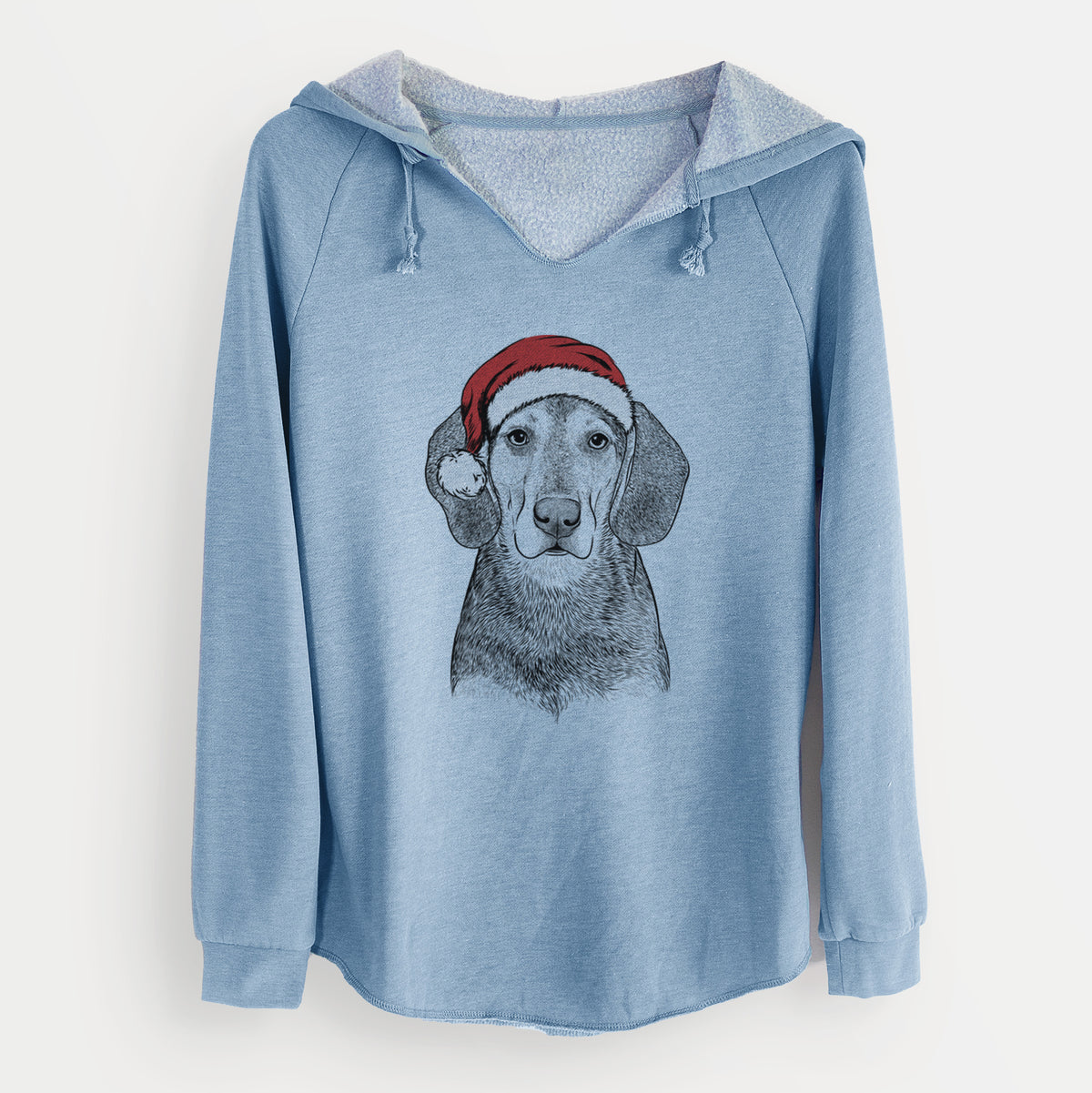 Santa Daisy the Hound Mix - Cali Wave Hooded Sweatshirt
