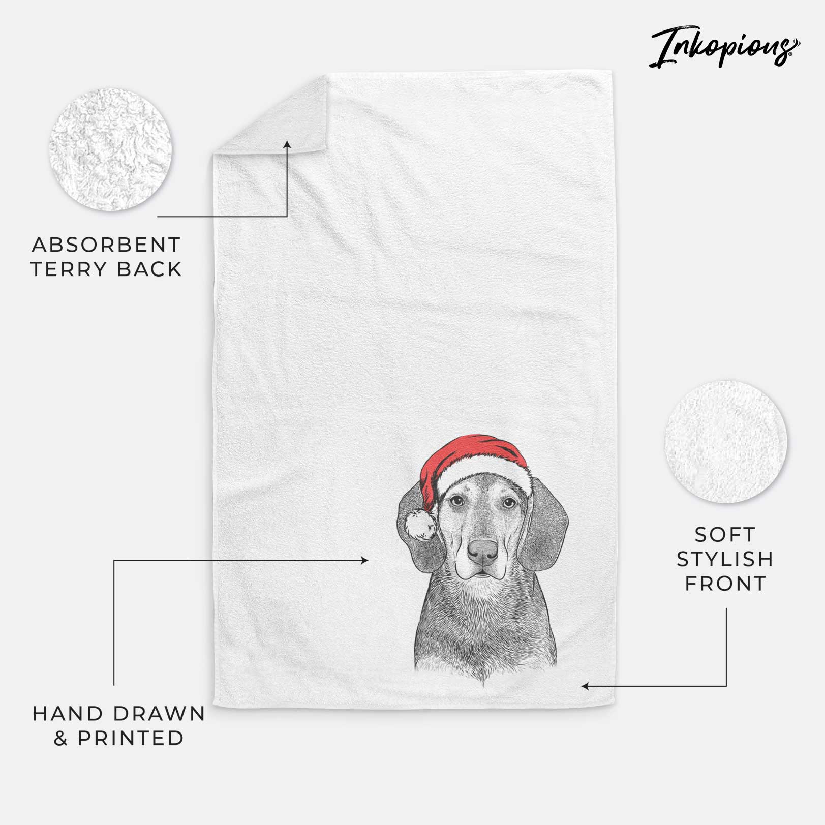 Daisy the Hound Mix Decorative Hand Towel