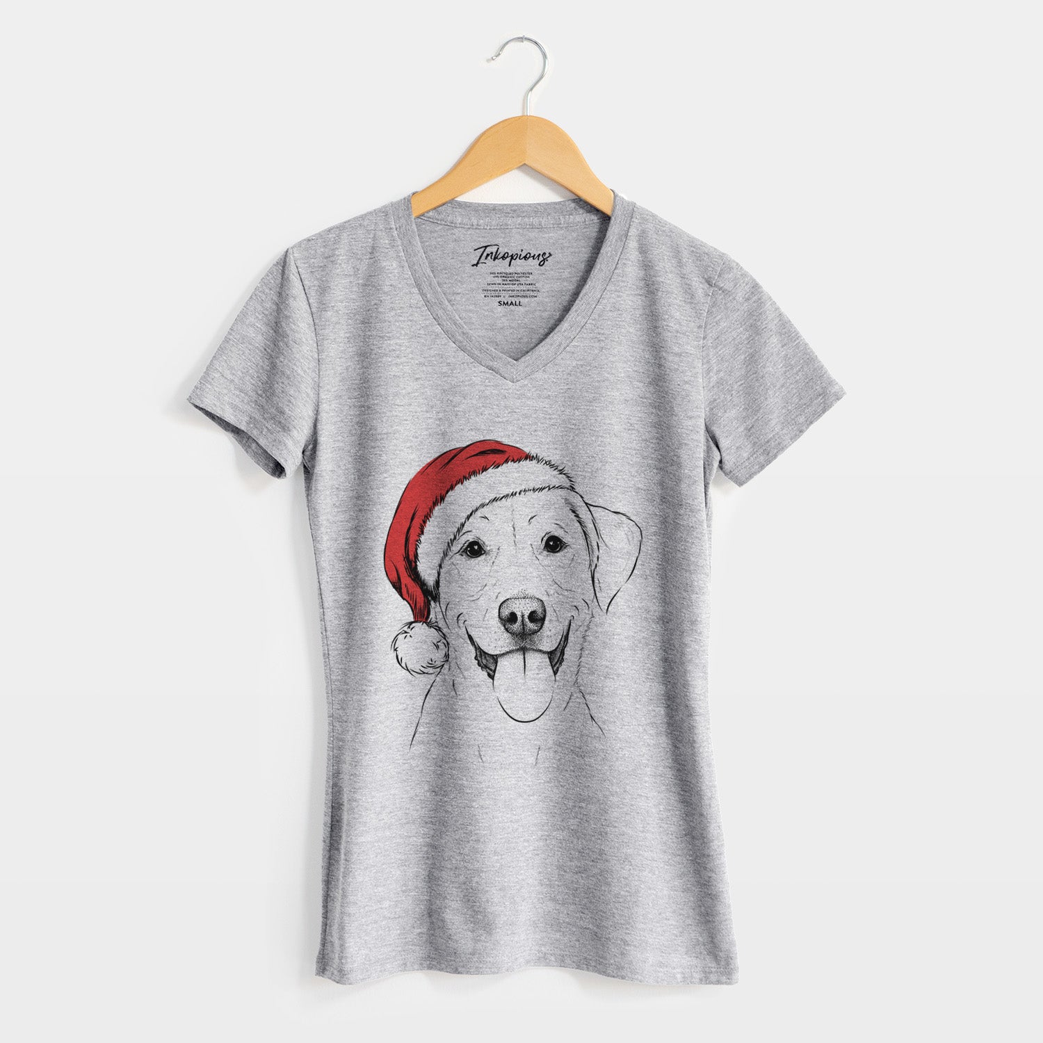 Santa Daisy the Labrador Retriever - Women's Perfect V-neck Shirt