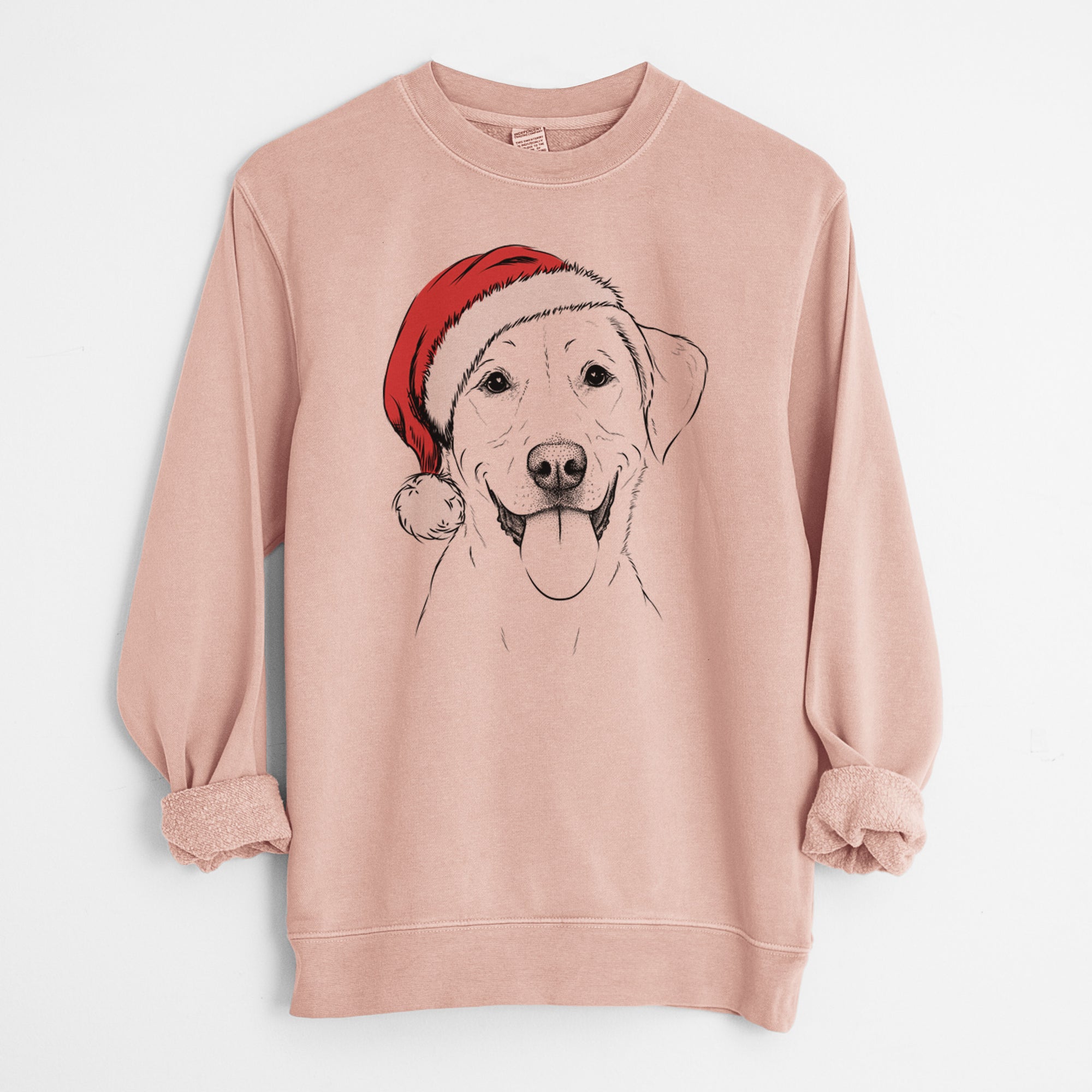 Santa Daisy the Labrador Retriever - Unisex Pigment Dyed Crew Sweatshirt