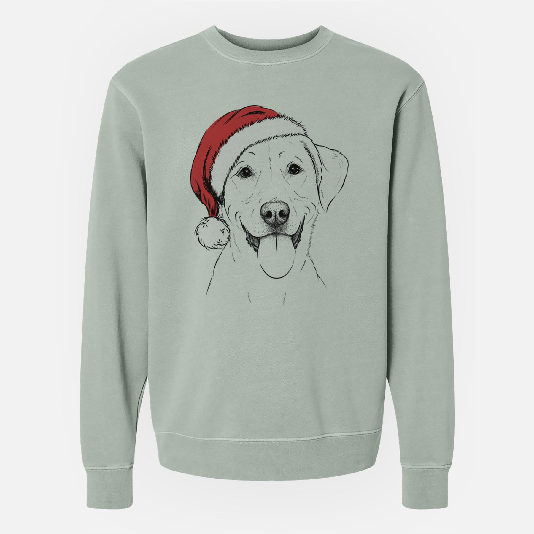 Santa Daisy the Labrador Retriever - Unisex Pigment Dyed Crew Sweatshirt