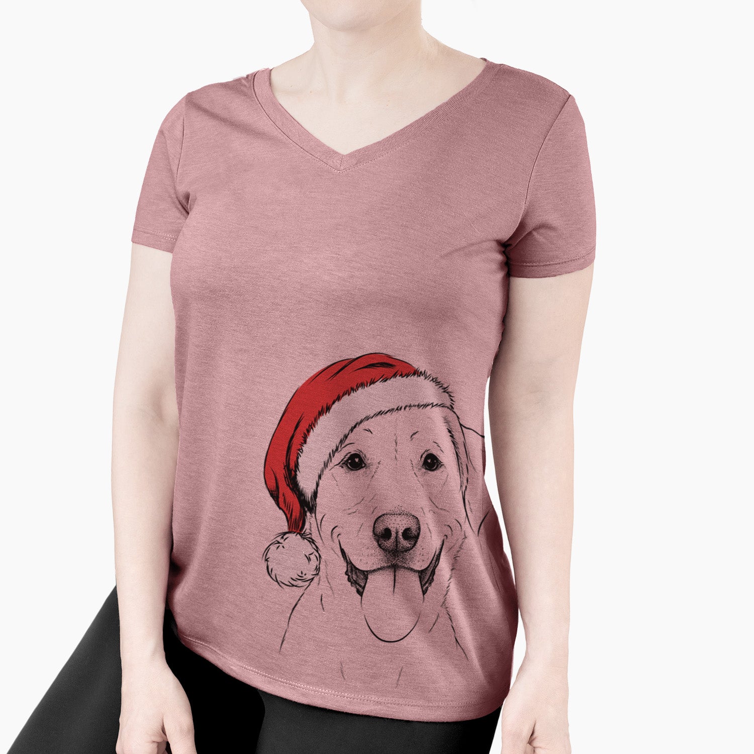 Santa Daisy the Labrador Retriever - Women's Perfect V-neck Shirt