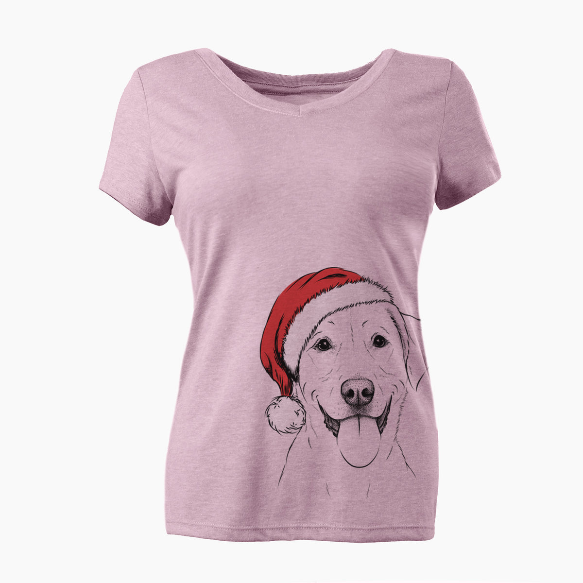 Santa Daisy the Labrador Retriever - Women's Perfect V-neck Shirt