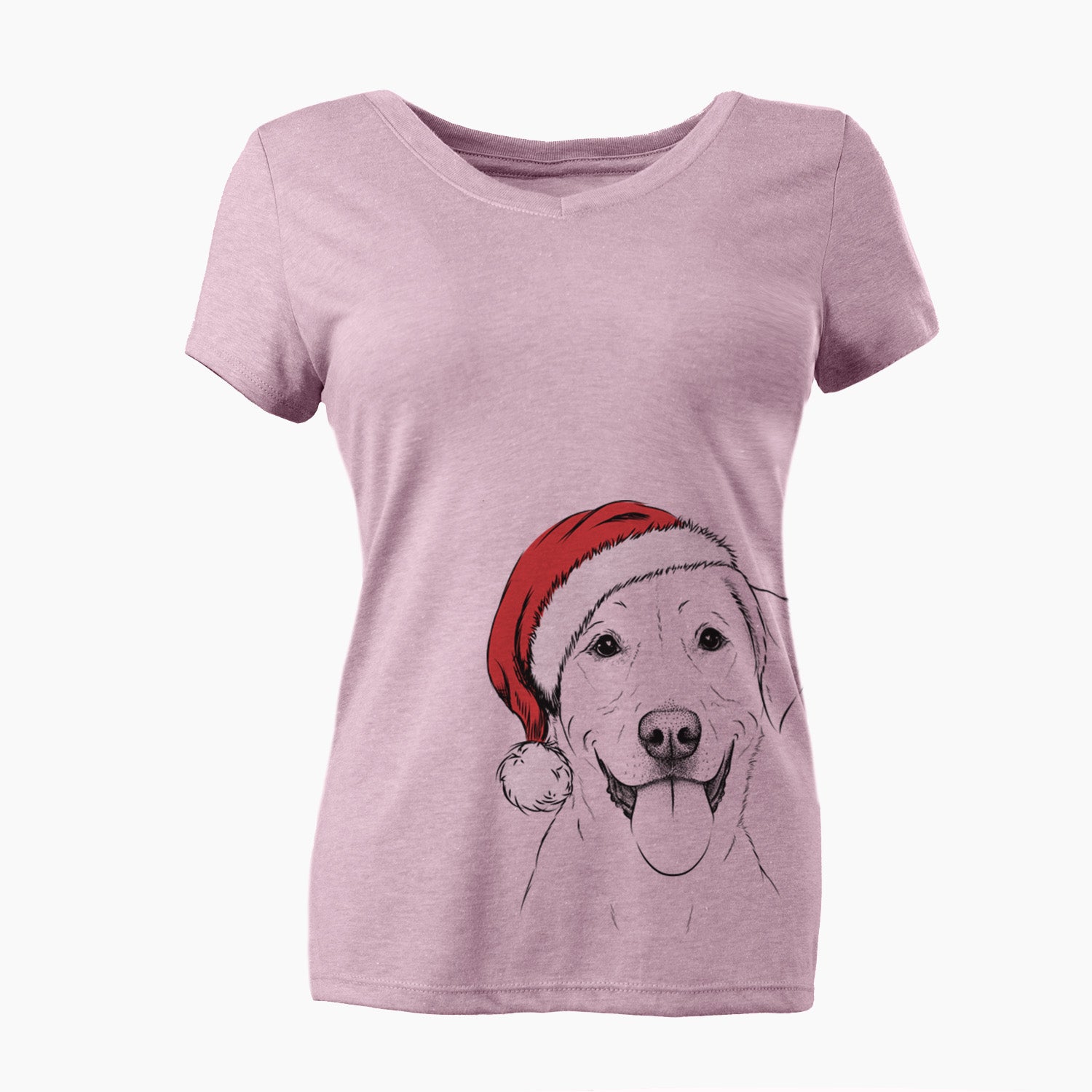 Santa Daisy the Labrador Retriever - Women's Perfect V-neck Shirt