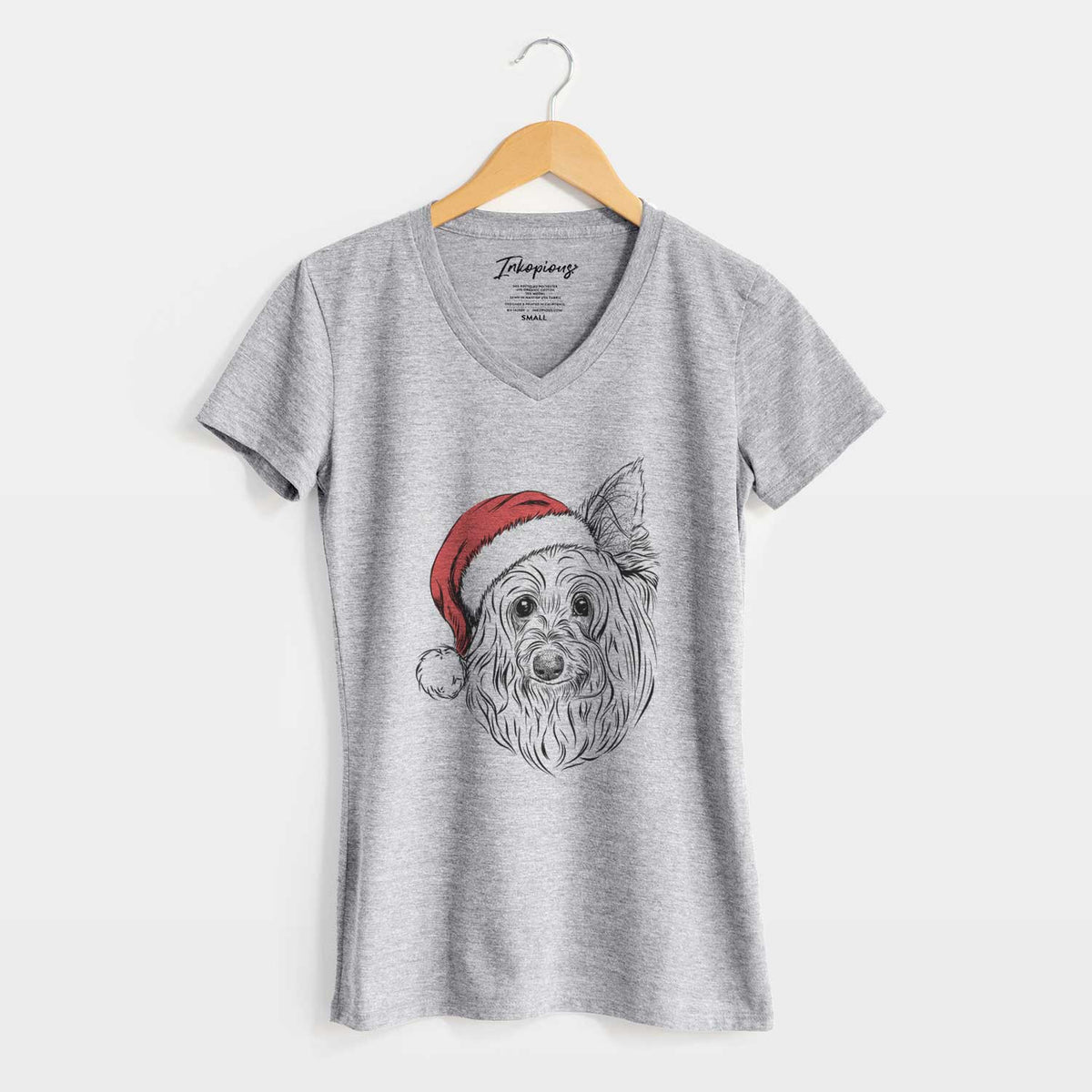 Santa Daisy May the Silky Terrier - Women's V-neck Shirt