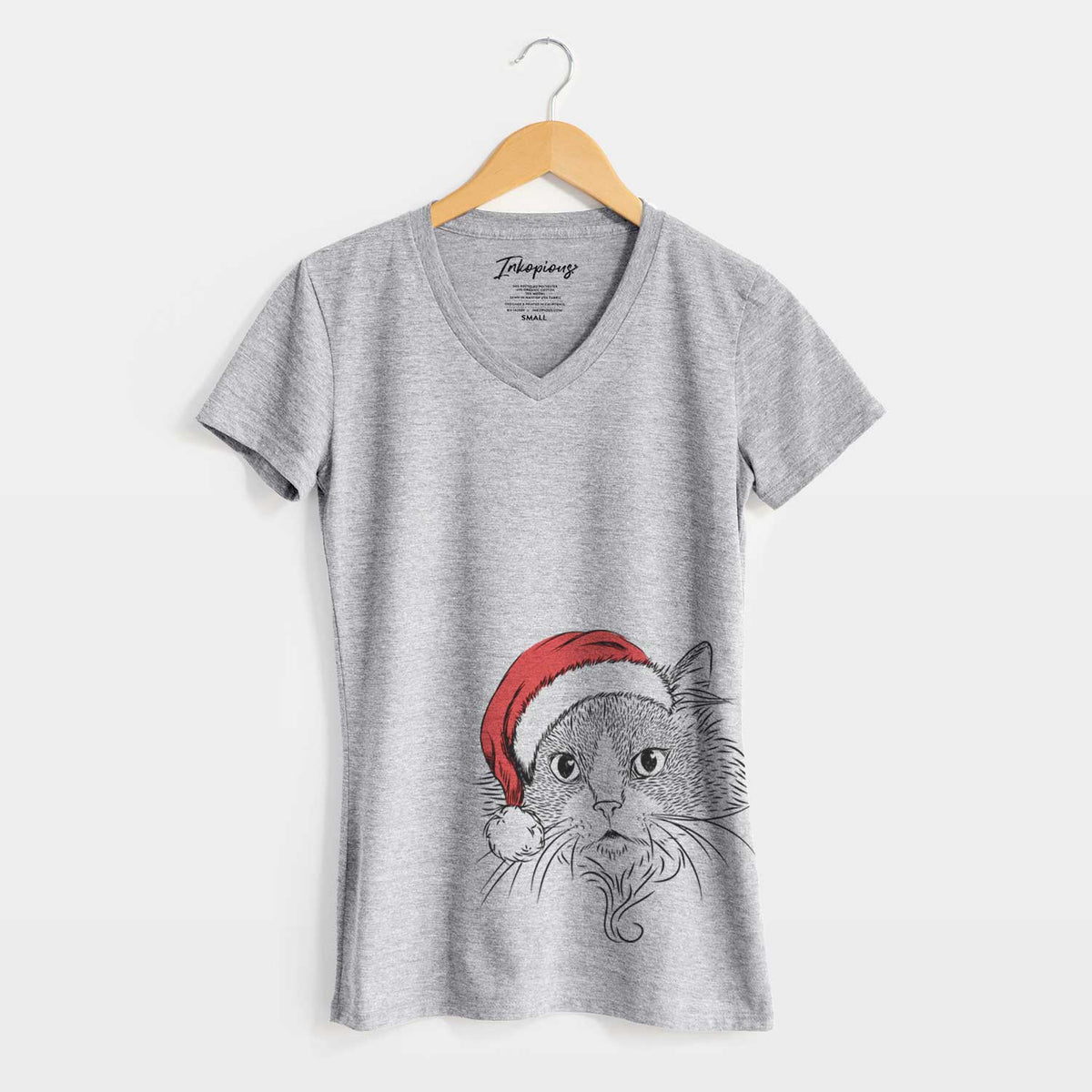 Santa Daniel the Ragdoll Cat - Women's V-neck Shirt