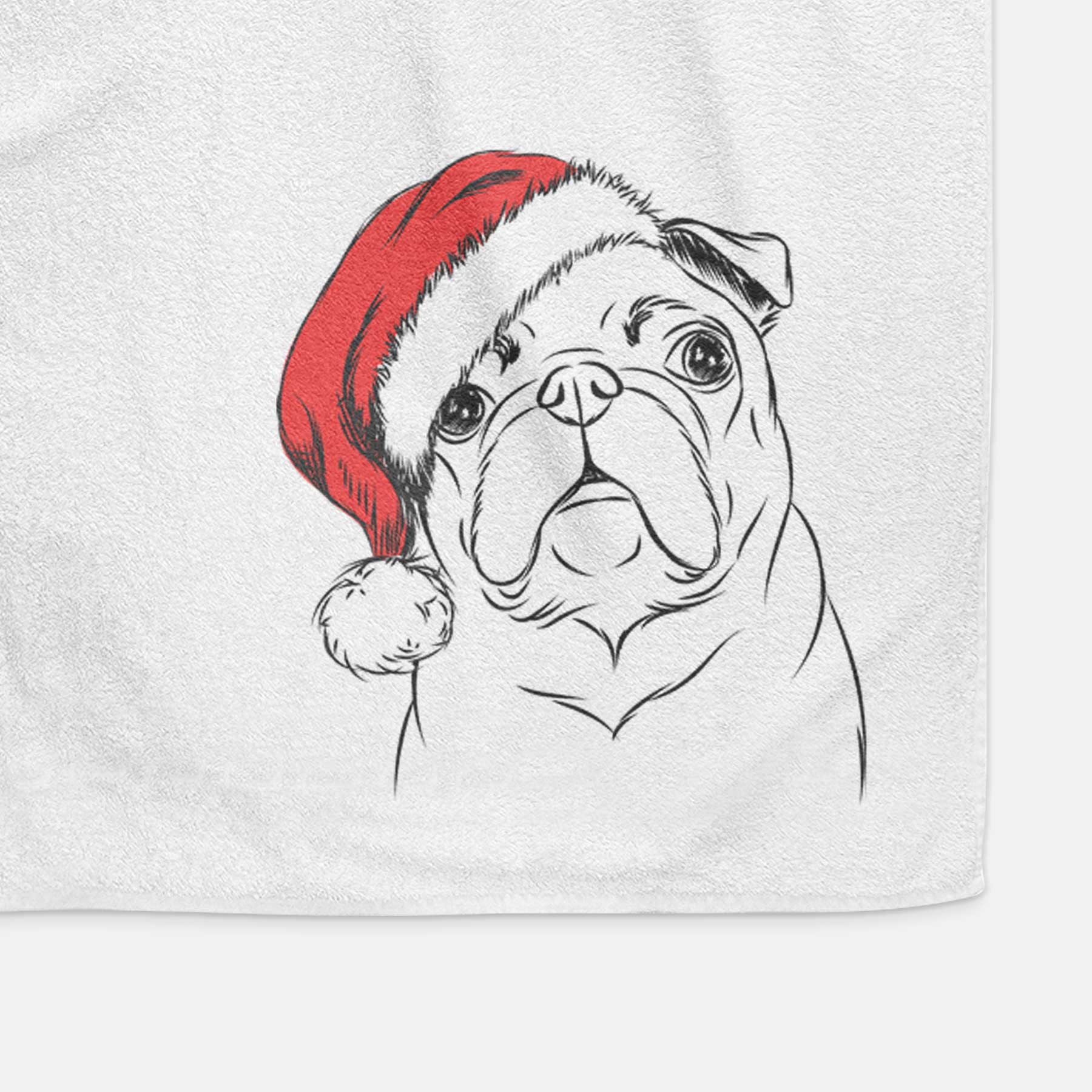 Darling Chloe the Pug Decorative Hand Towel