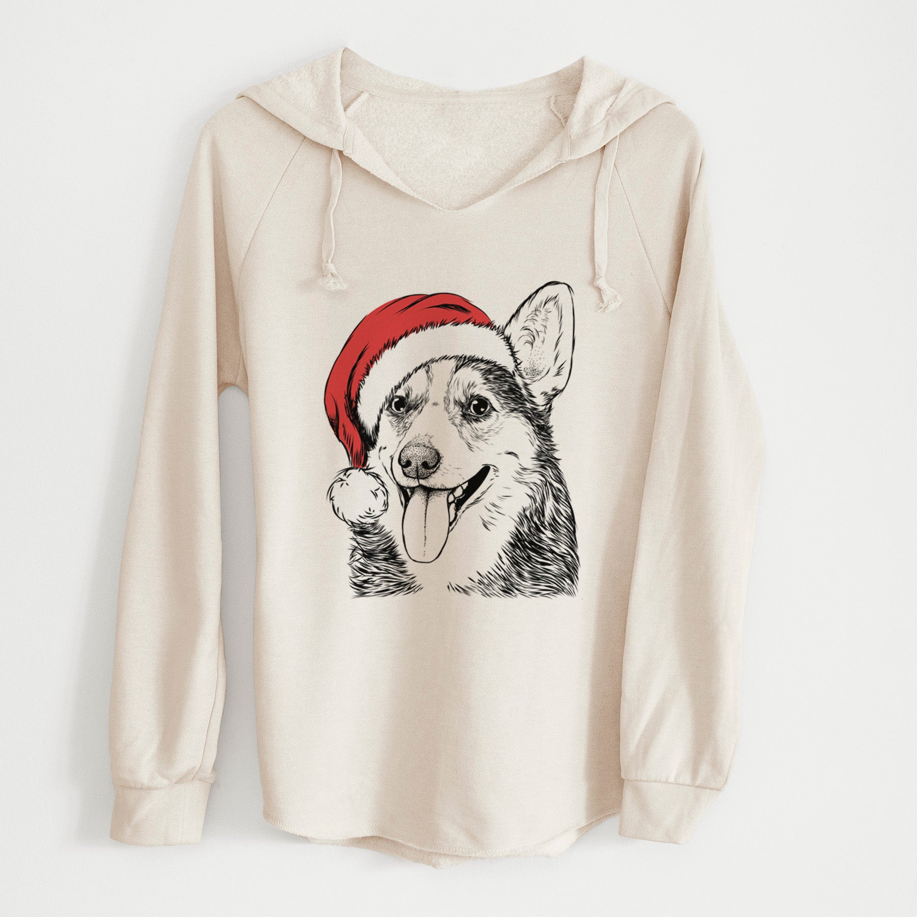 Santa Darma the Corgi - Cali Wave Hooded Sweatshirt