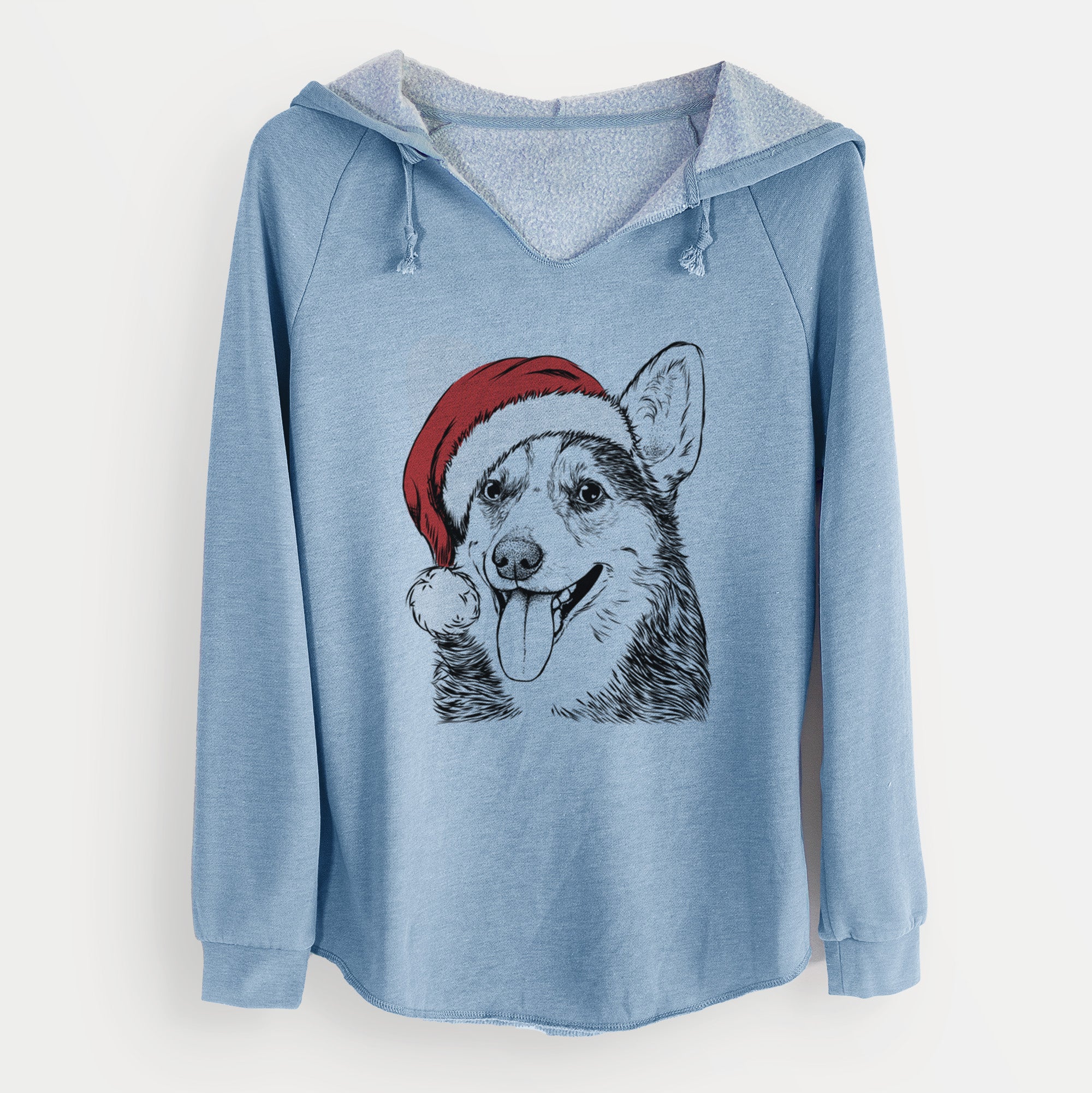 Santa Darma the Corgi - Cali Wave Hooded Sweatshirt