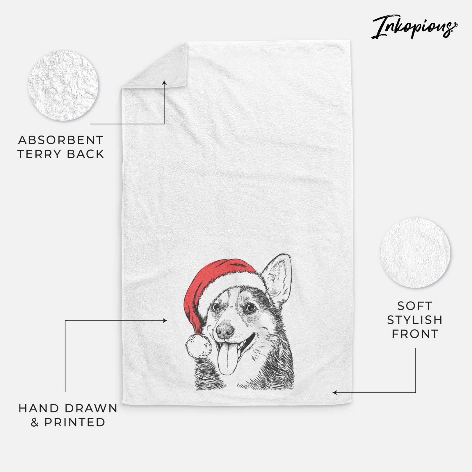 Darma the Corgi Decorative Hand Towel