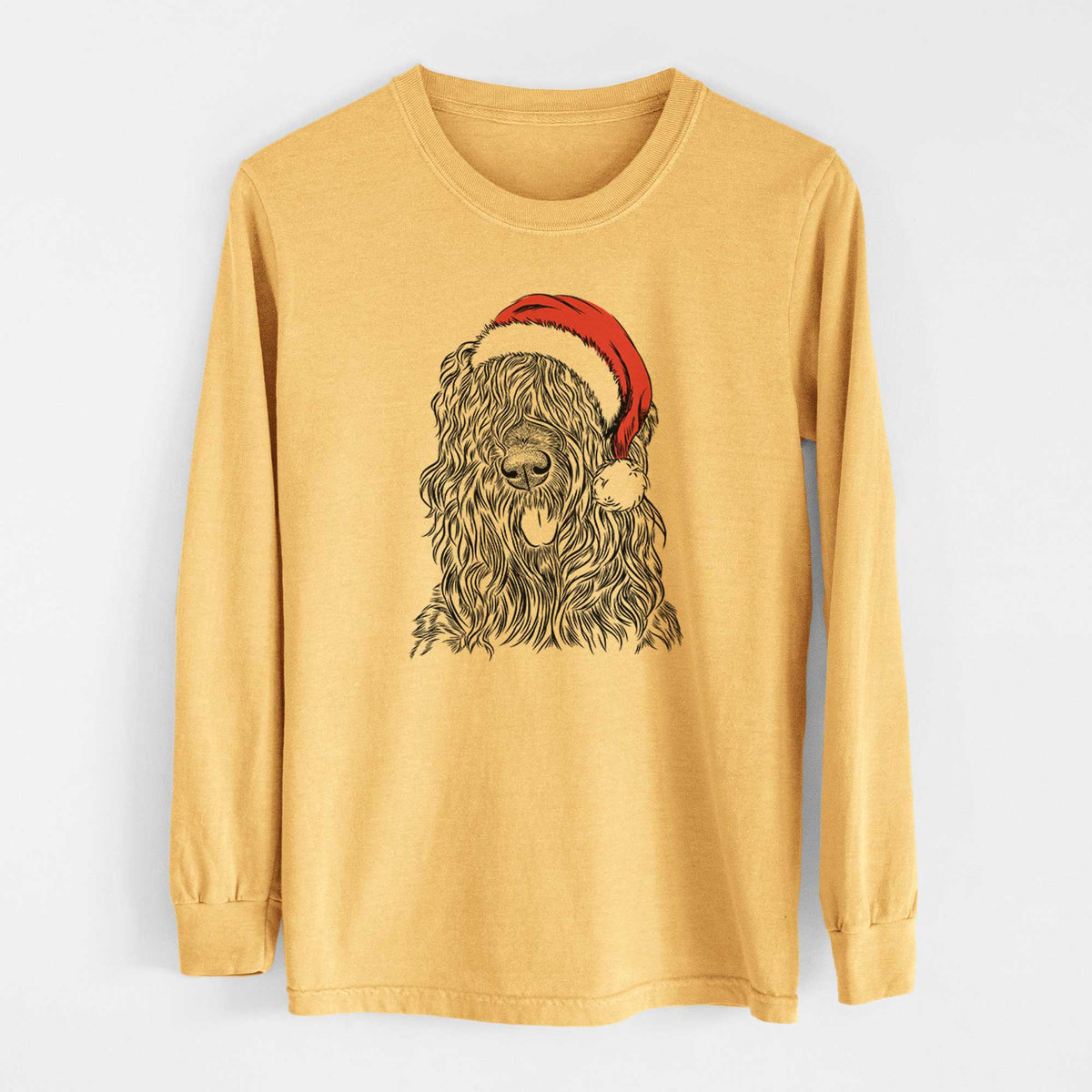 Santa Darryl the Black Russian Terrier - Heavyweight 100% Cotton Long Sleeve
