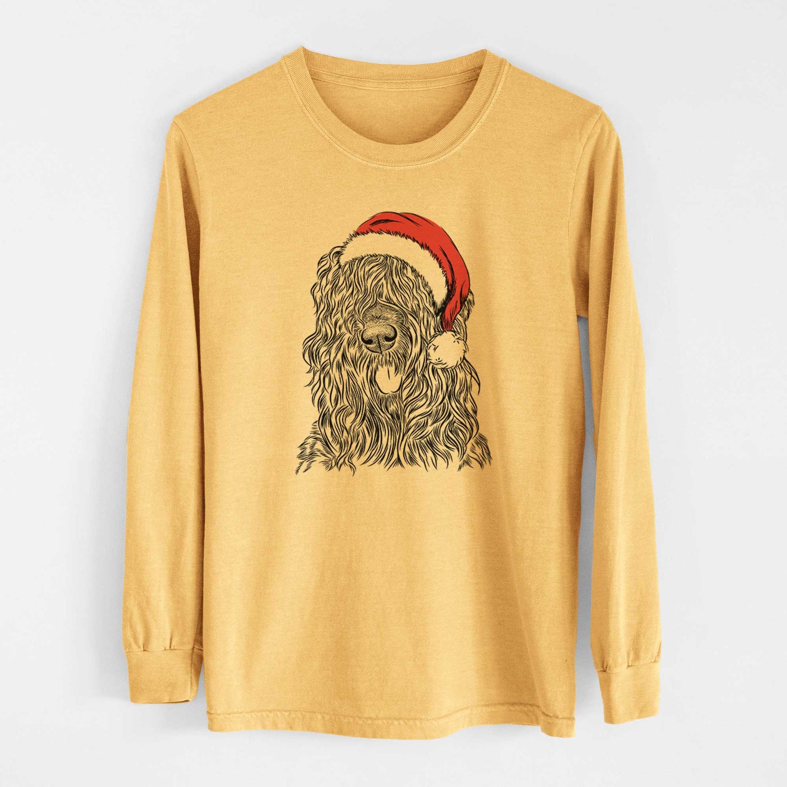 Santa Darryl the Black Russian Terrier - Heavyweight 100% Cotton Long Sleeve