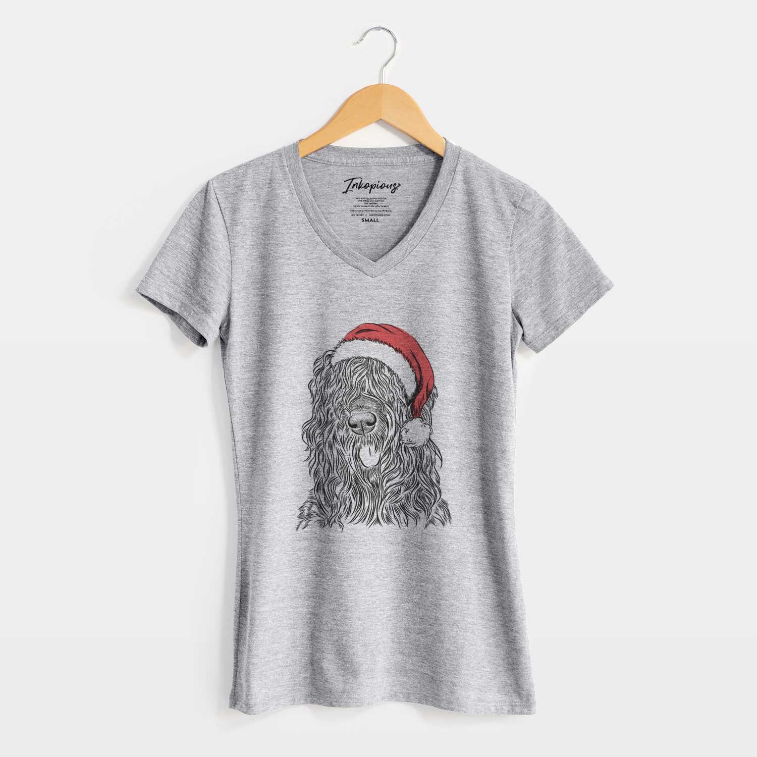 Santa Darryl the Black Russian Terrier - Women's V-neck Shirt