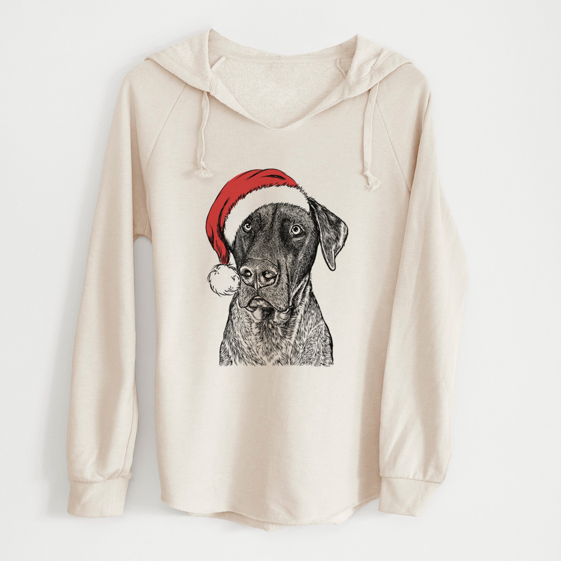 Santa David the Boxador - Cali Wave Hooded Sweatshirt