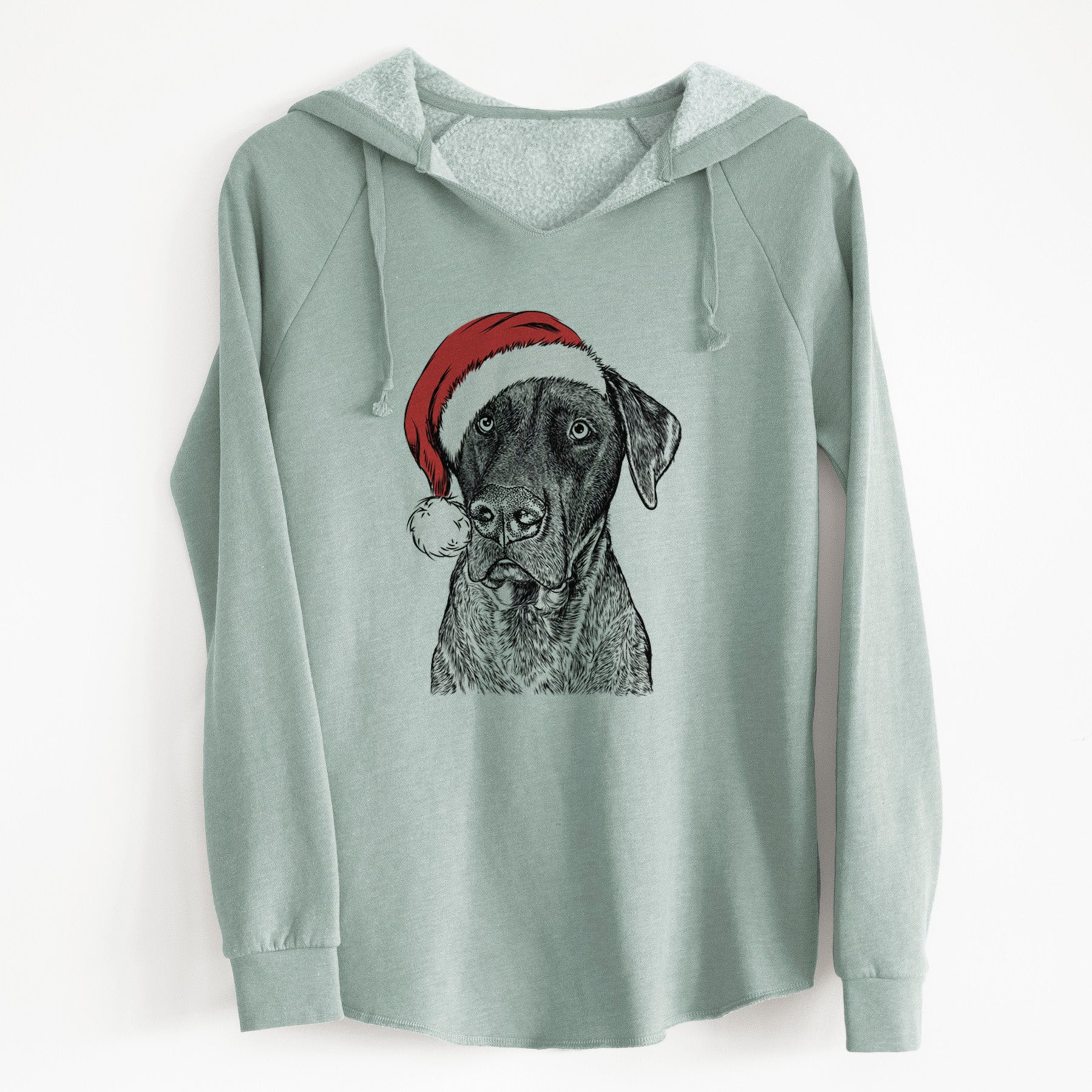 Santa David the Boxador - Cali Wave Hooded Sweatshirt