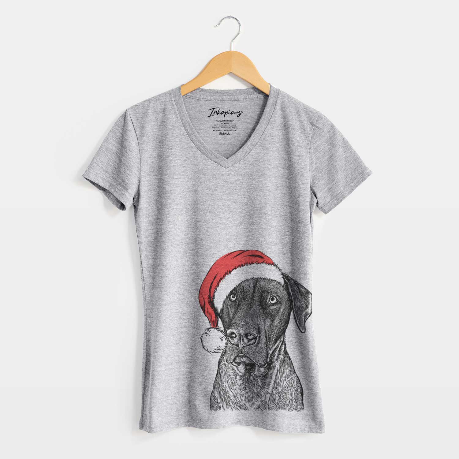 Santa David the Boxador - Women's V-neck Shirt