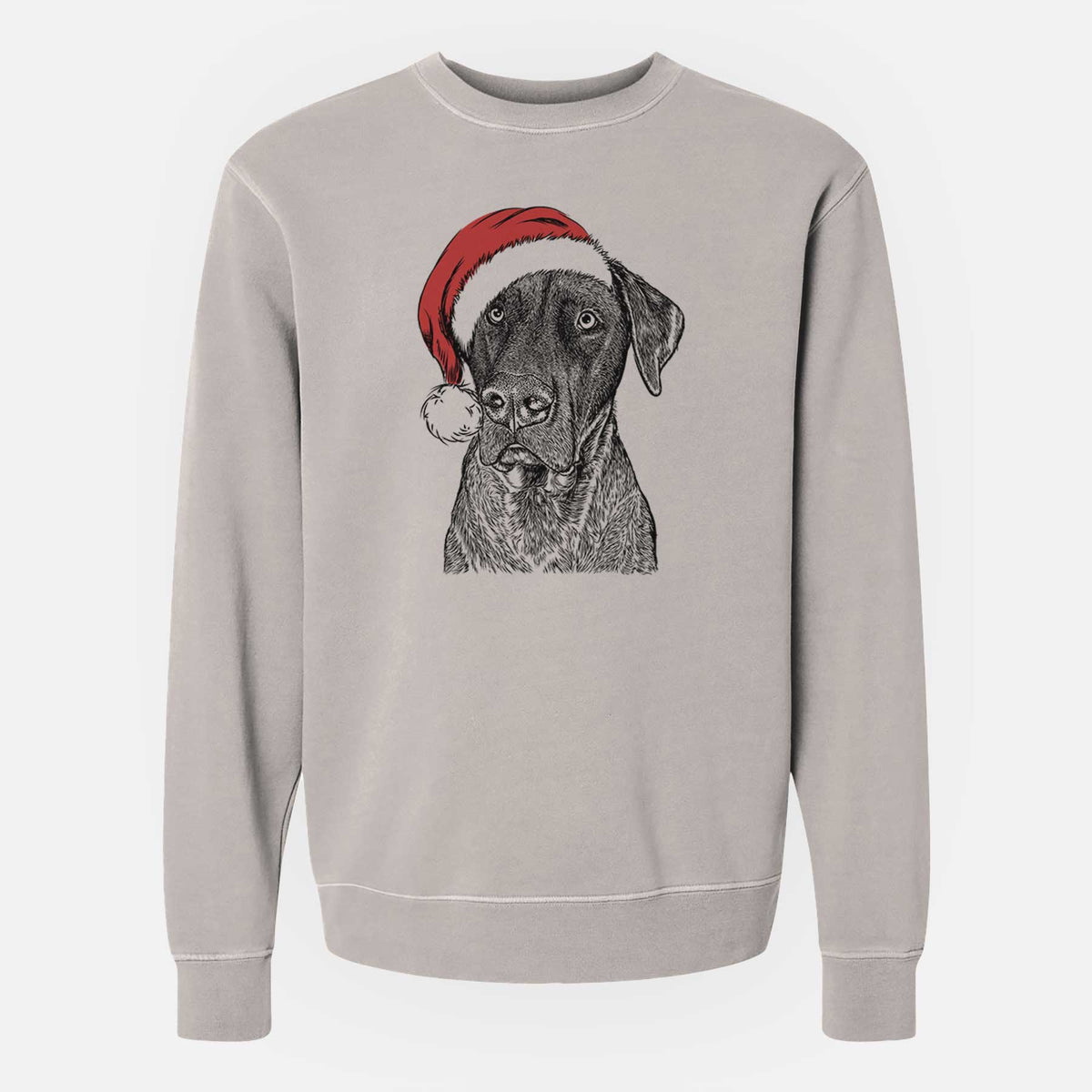 Santa David the Boxador - Unisex Pigment Dyed Crew Sweatshirt