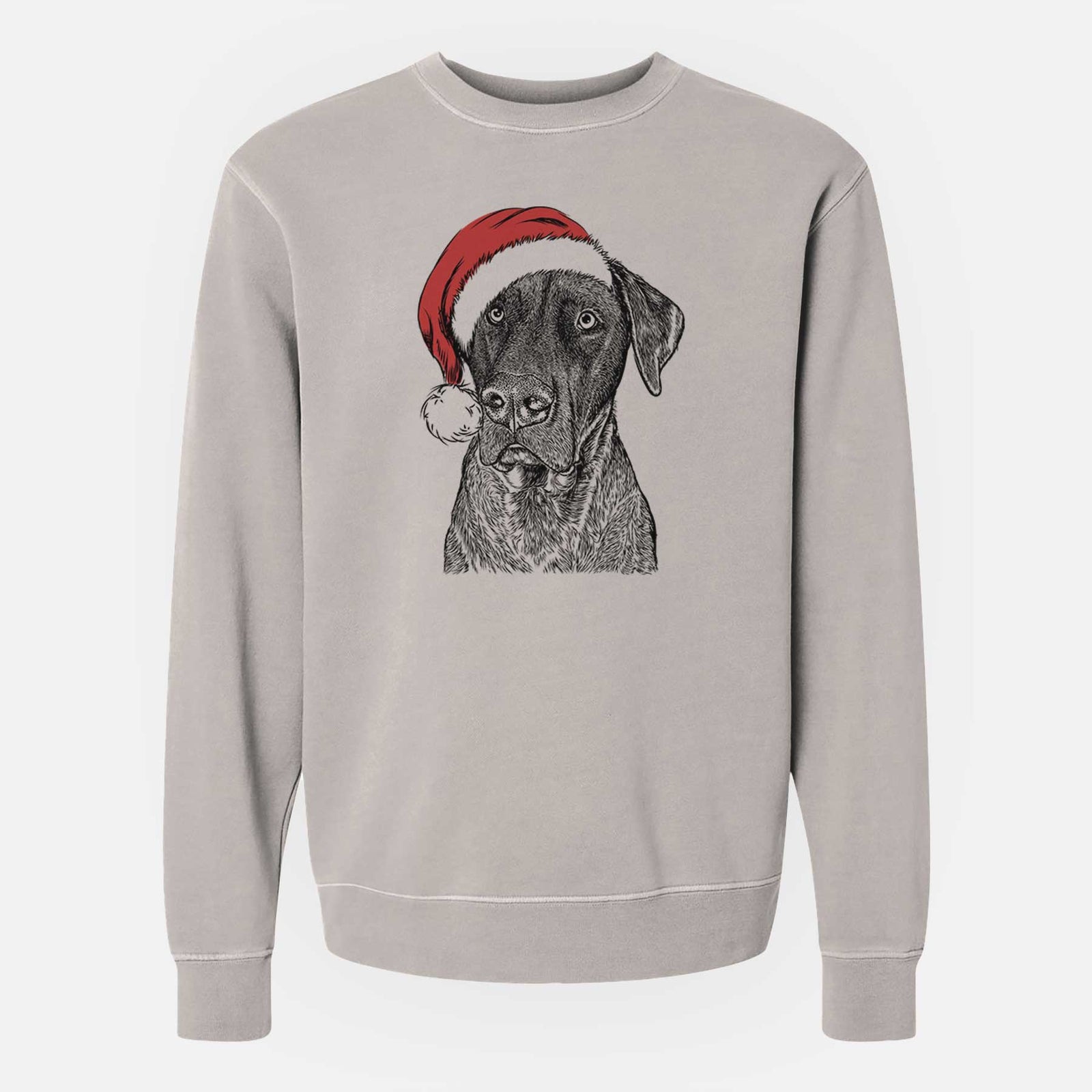 Santa David the Boxador - Unisex Pigment Dyed Crew Sweatshirt