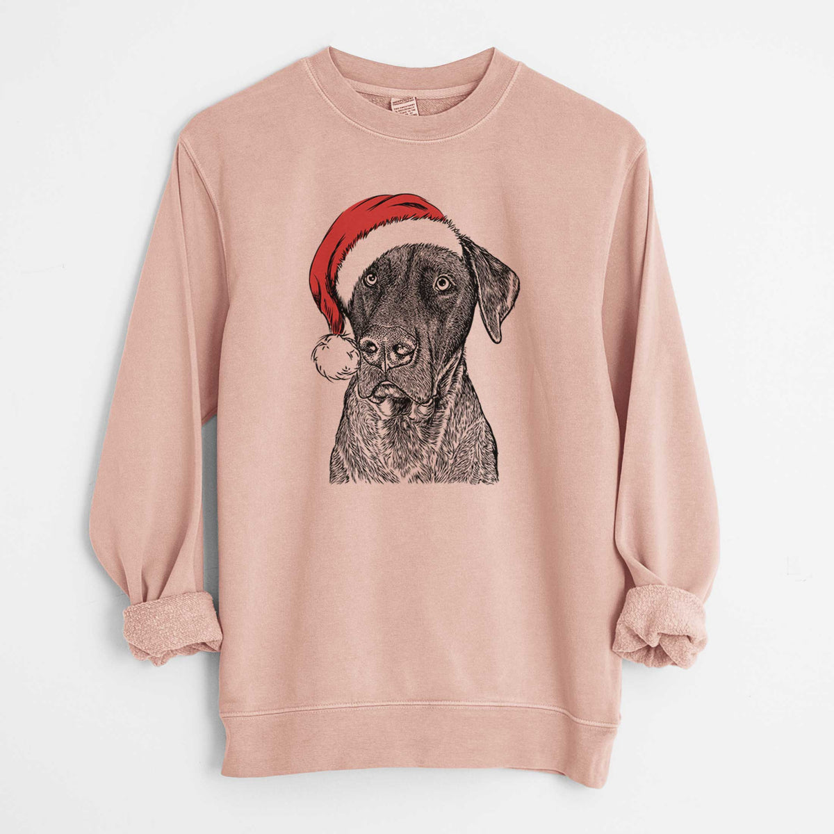 Santa David the Boxador - Unisex Pigment Dyed Crew Sweatshirt
