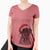 Santa David the Boxador - Women's V-neck Shirt