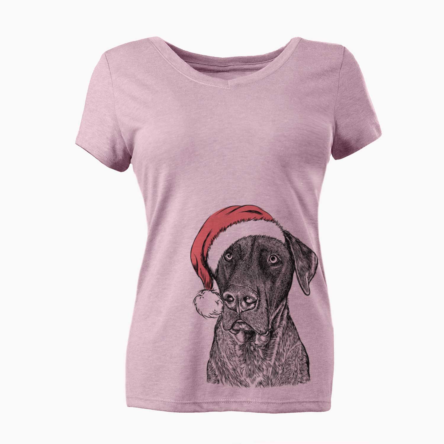 Santa David the Boxador - Women's V-neck Shirt