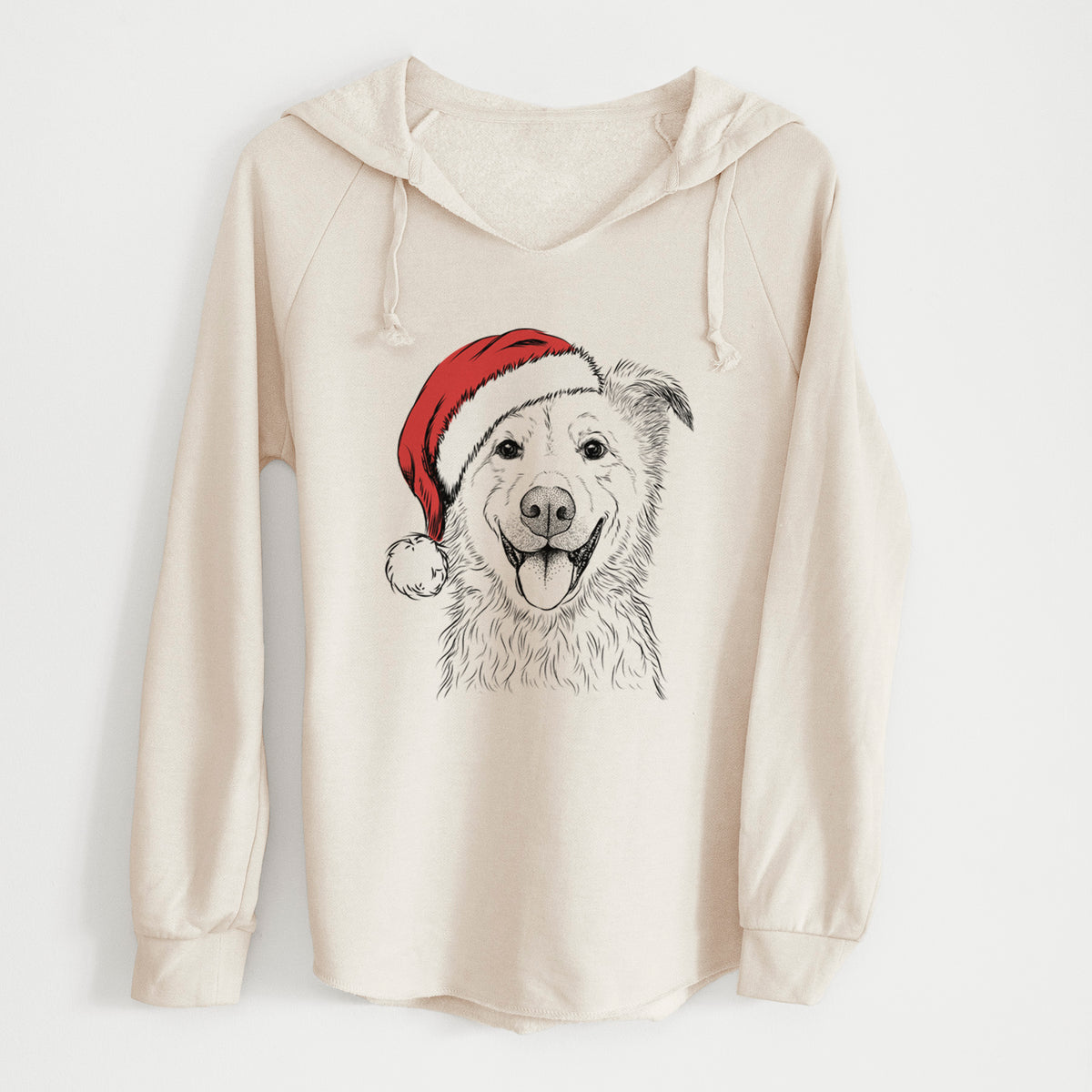 Santa Dawson the Mixed Breed - Cali Wave Hooded Sweatshirt