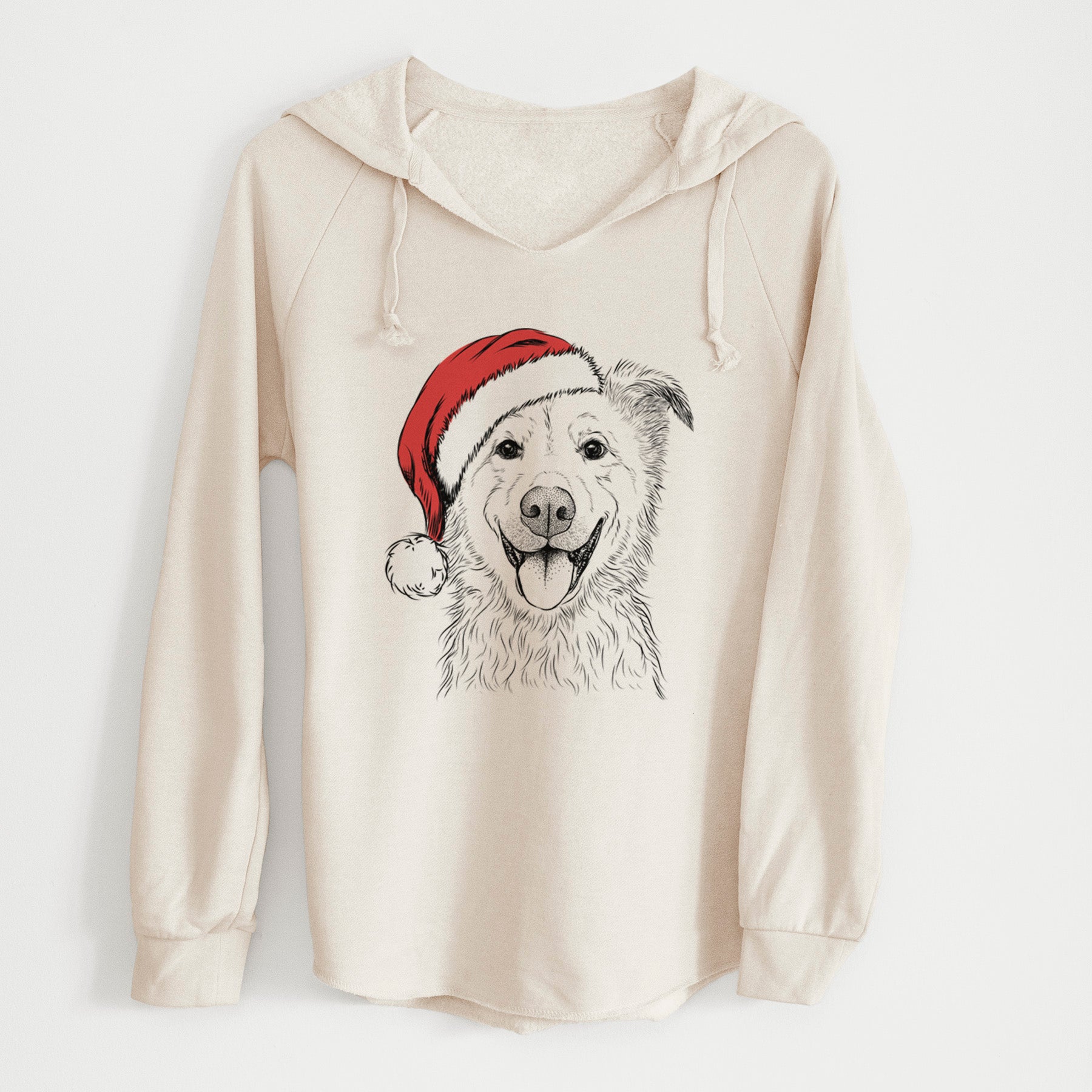 Santa Dawson the Mixed Breed - Cali Wave Hooded Sweatshirt