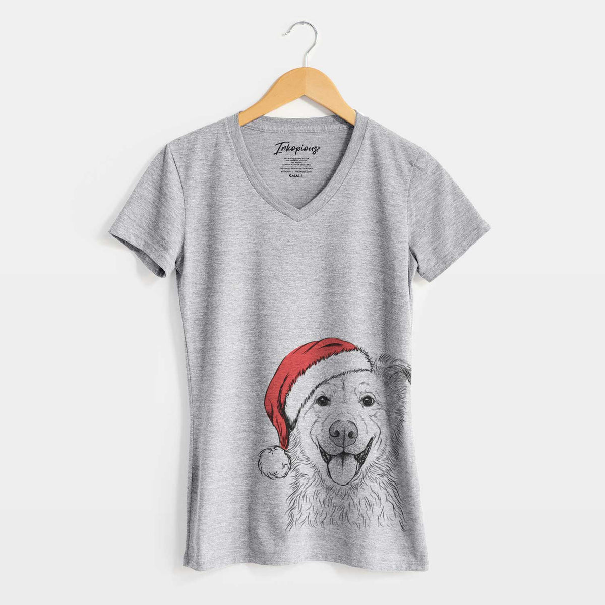 Santa Dawson the Mixed Breed - Women's V-neck Shirt