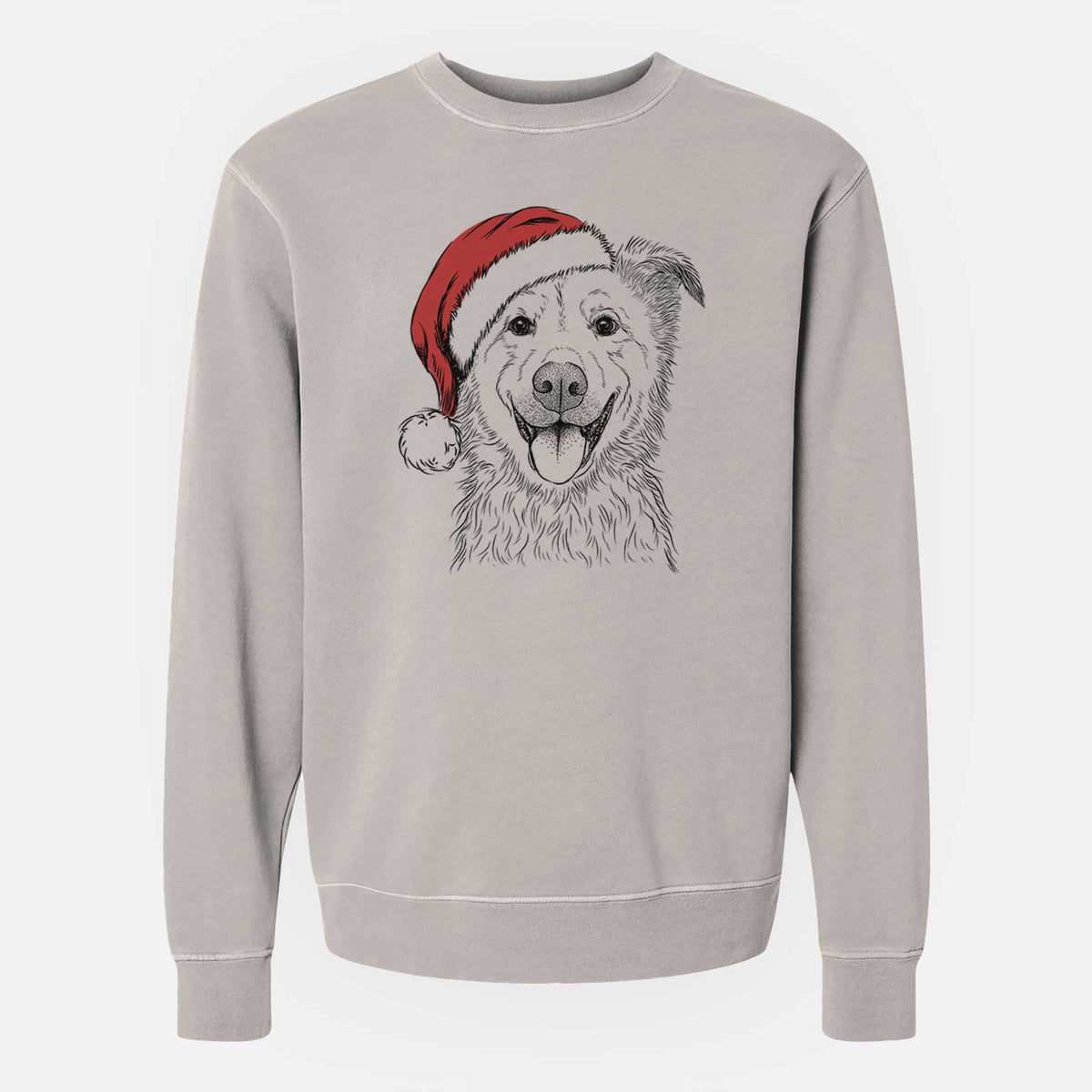 Santa Dawson the Mixed Breed - Unisex Pigment Dyed Crew Sweatshirt