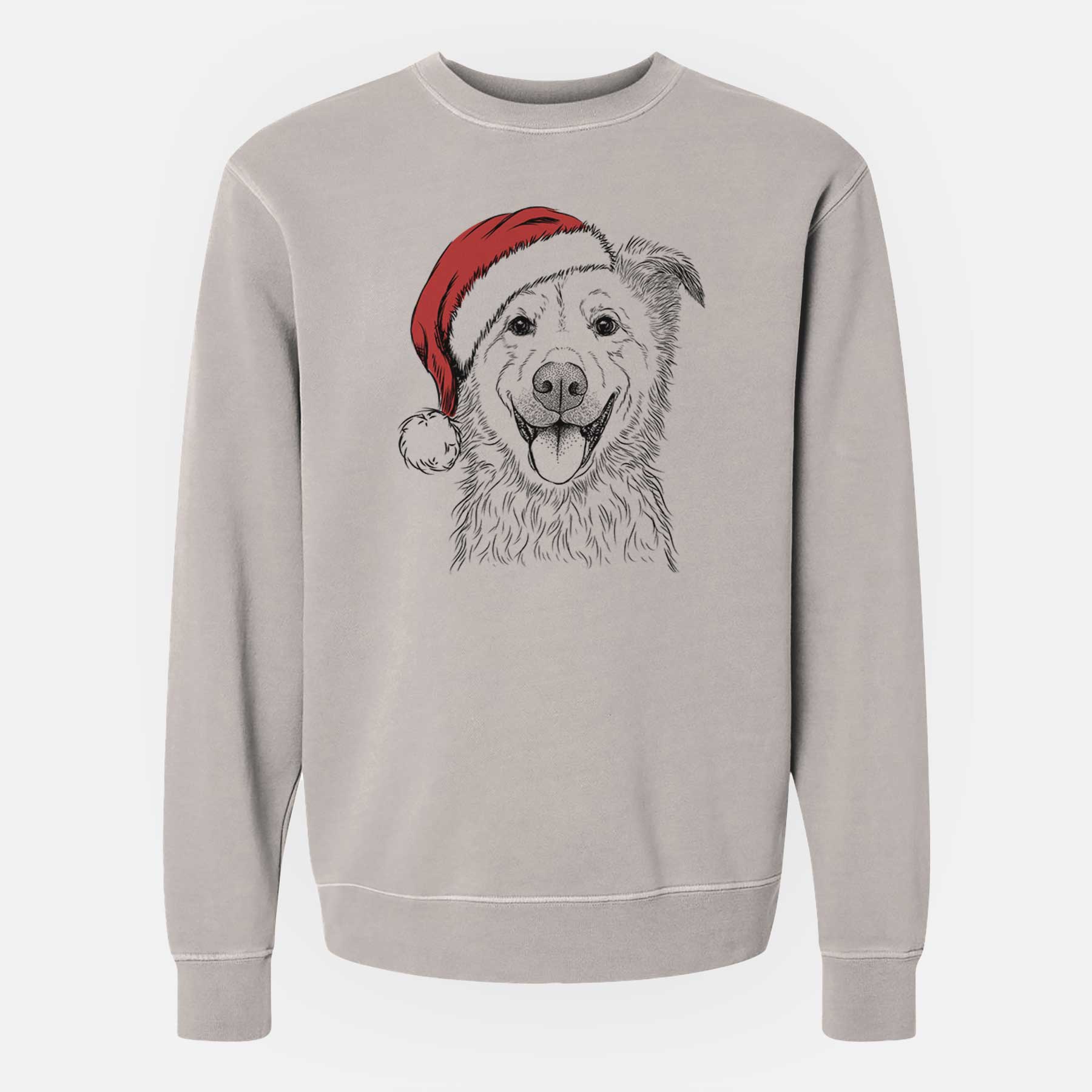 Santa Dawson the Mixed Breed - Unisex Pigment Dyed Crew Sweatshirt