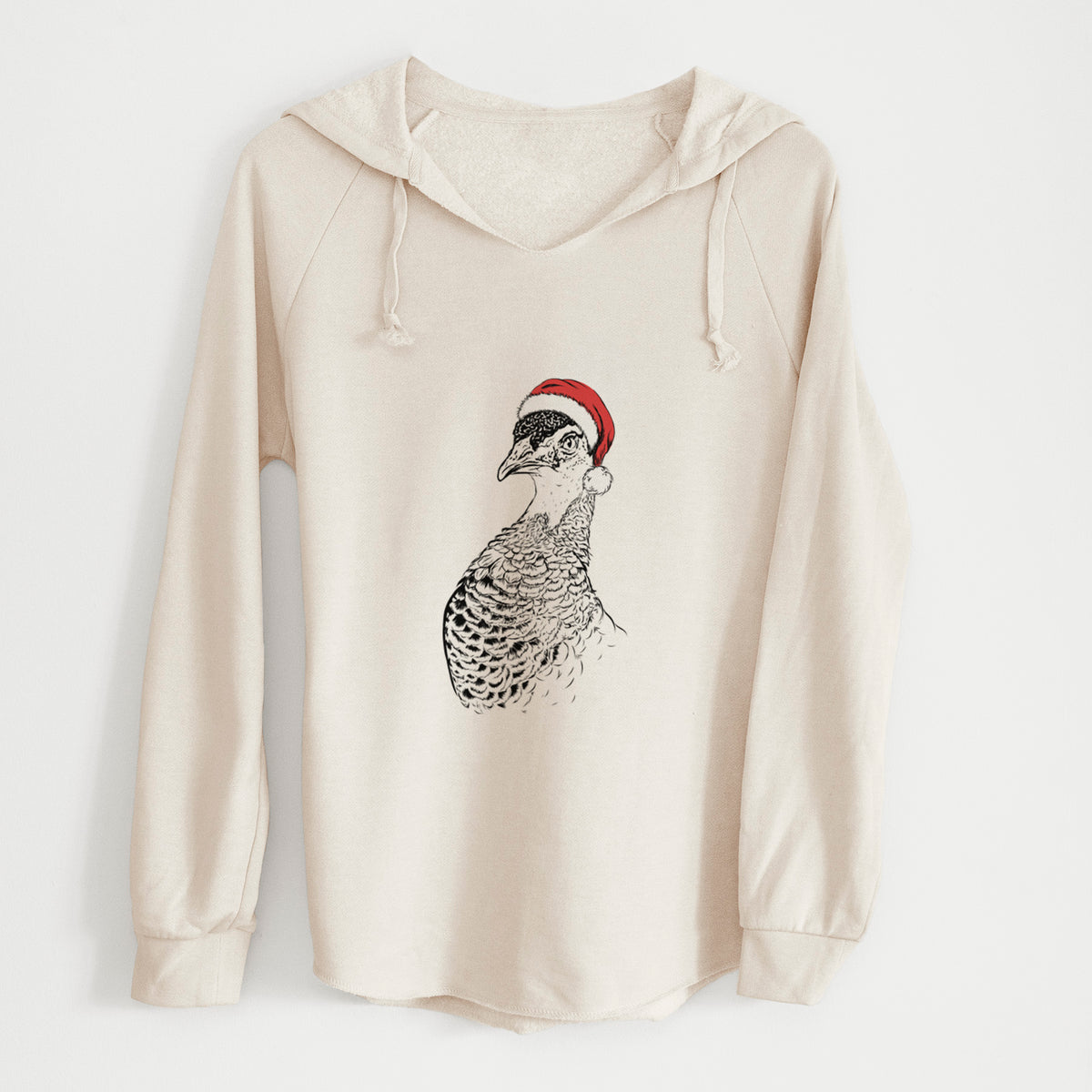 Santa Dee the Peahen - Cali Wave Hooded Sweatshirt