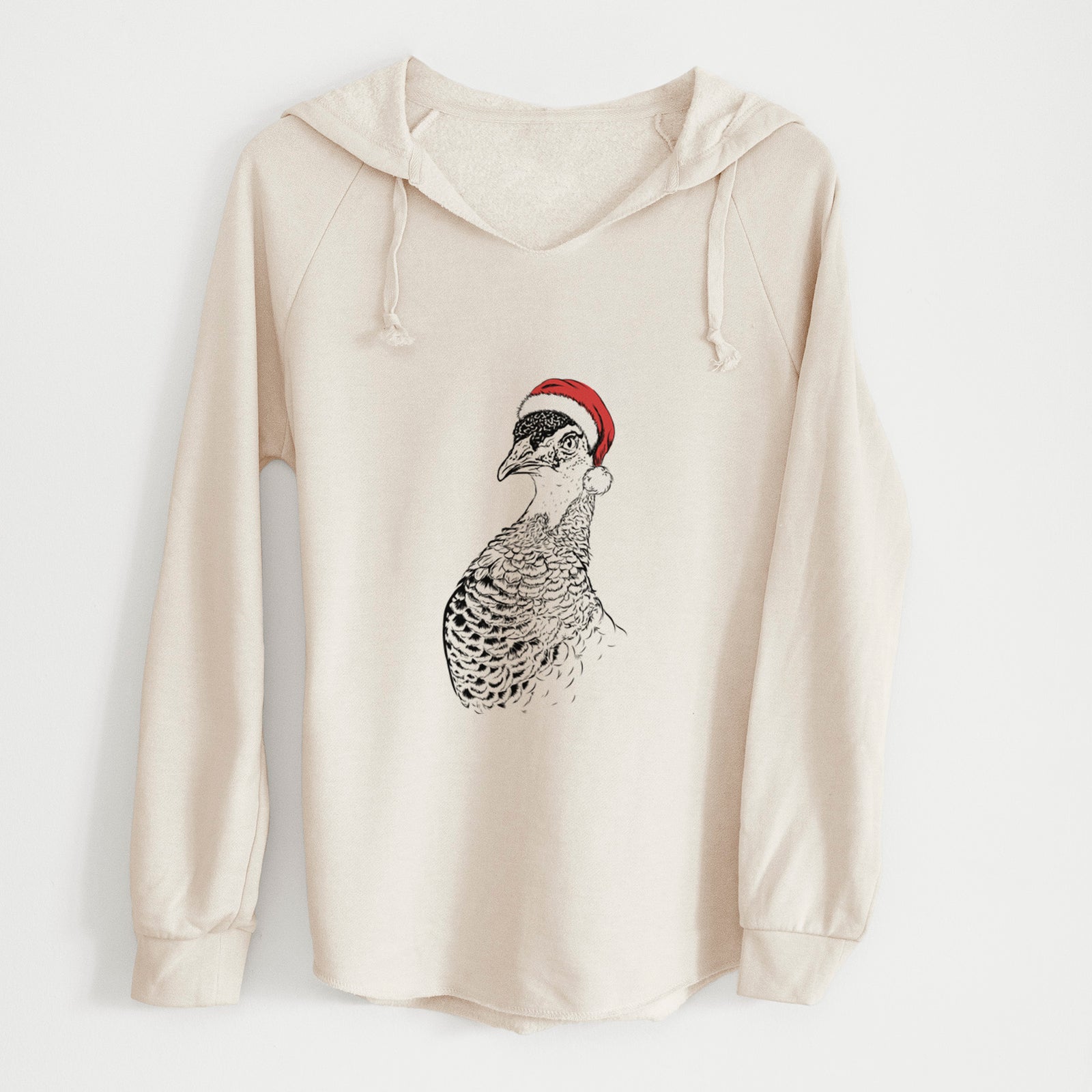 Santa Dee the Peahen - Cali Wave Hooded Sweatshirt