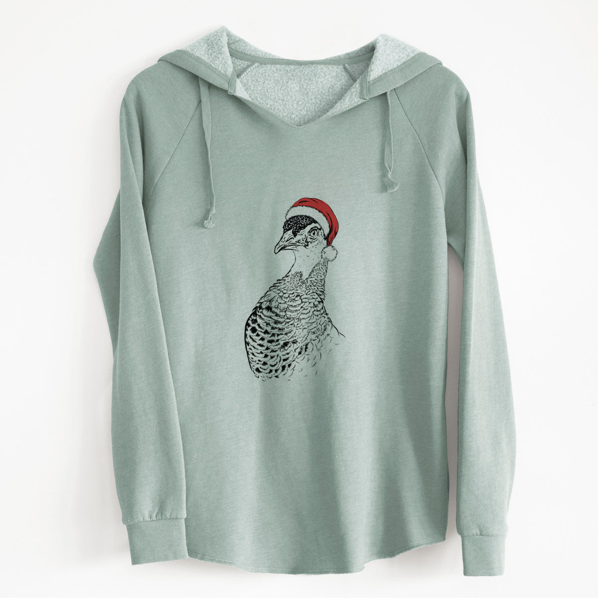 Santa Dee the Peahen - Cali Wave Hooded Sweatshirt