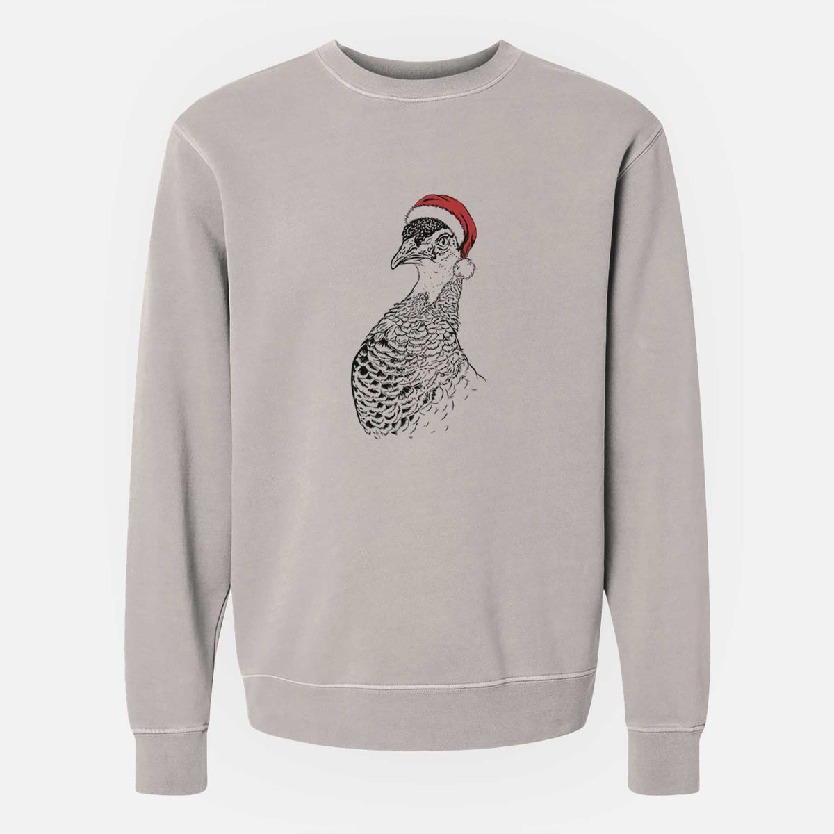 Santa Dee the Peahen - Unisex Pigment Dyed Crew Sweatshirt