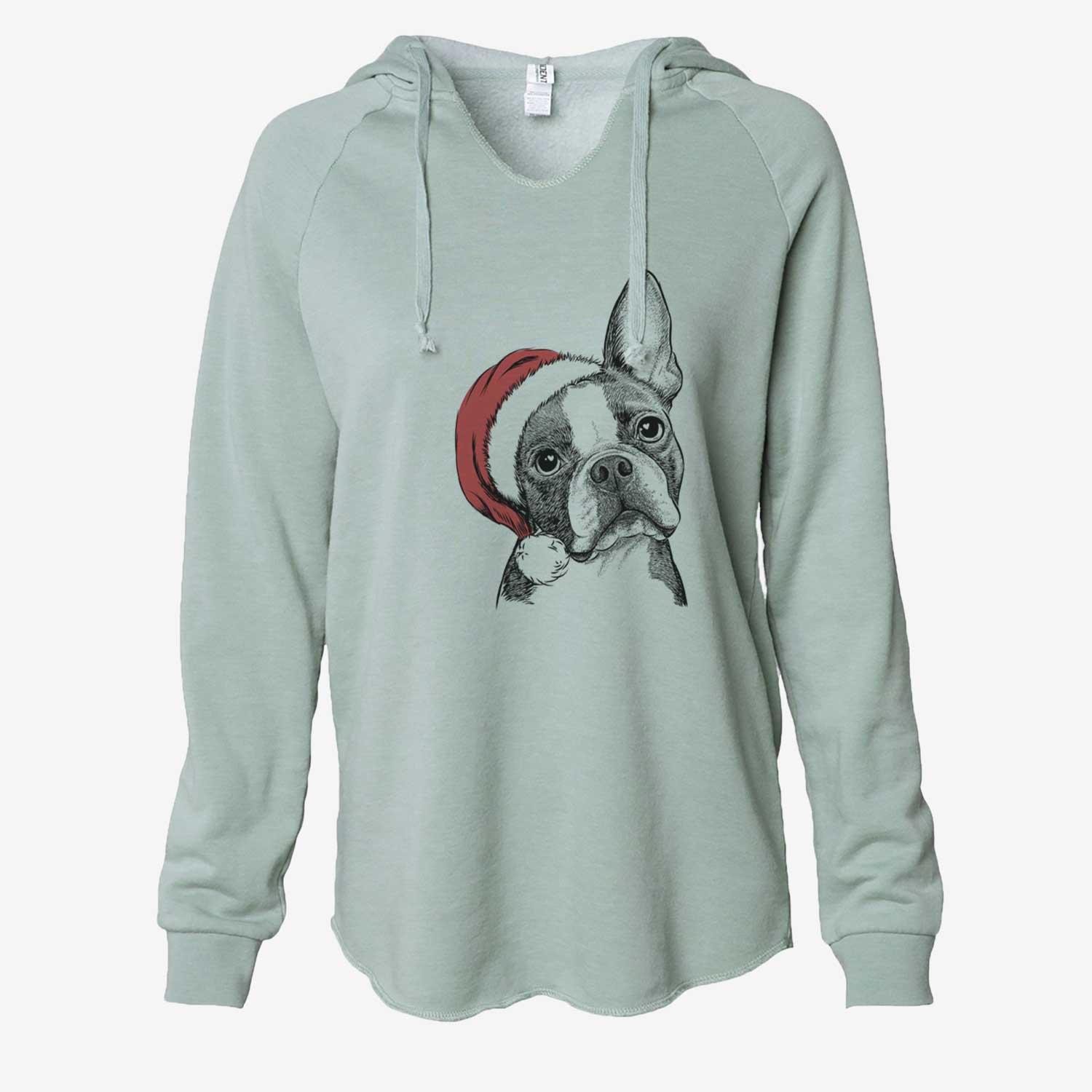 Dee Dee the Boston Terrier - Cali Wave Hooded Sweatshirt