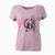 Santa Dee Dee the Boston Terrier - Women's V-neck Shirt