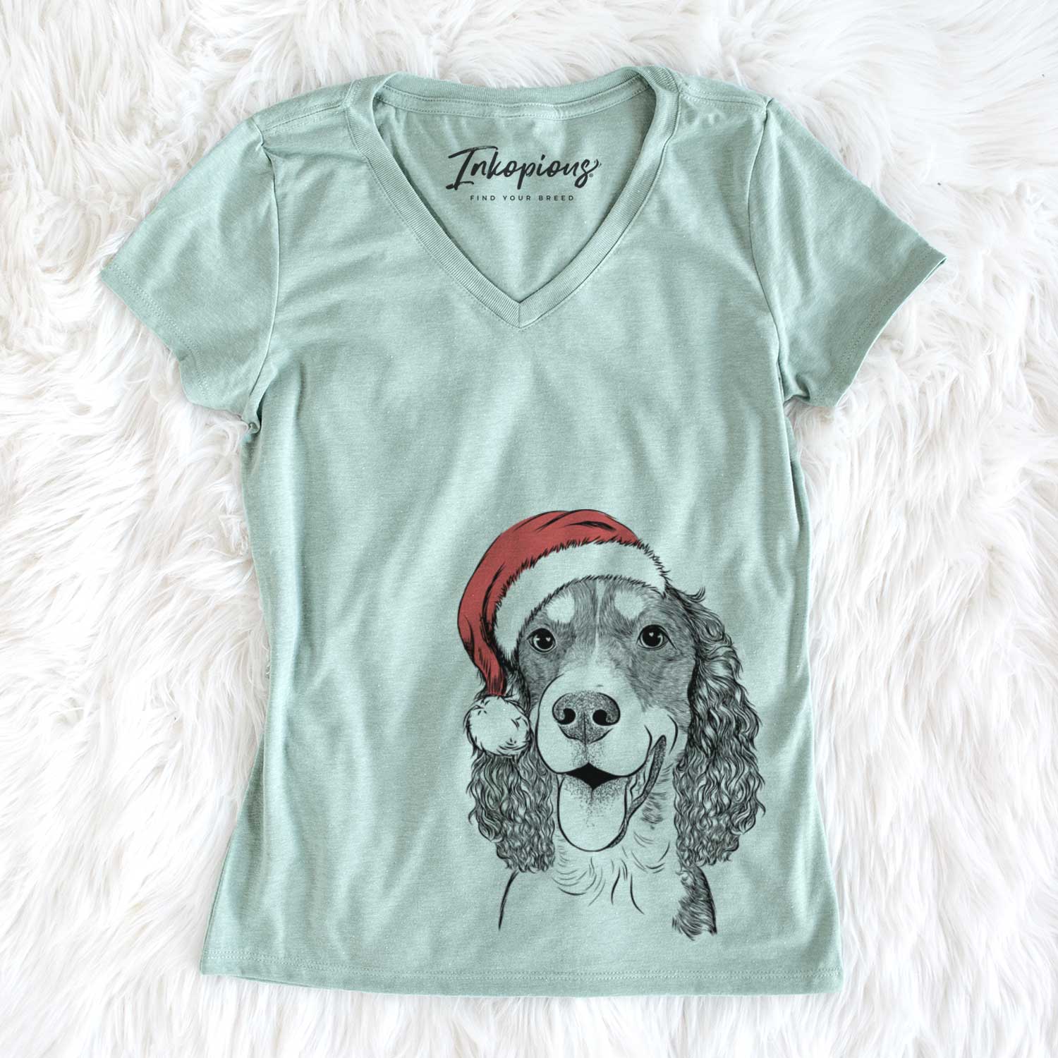 Delilah the English Springer Spaniel - Women's V-neck Shirt