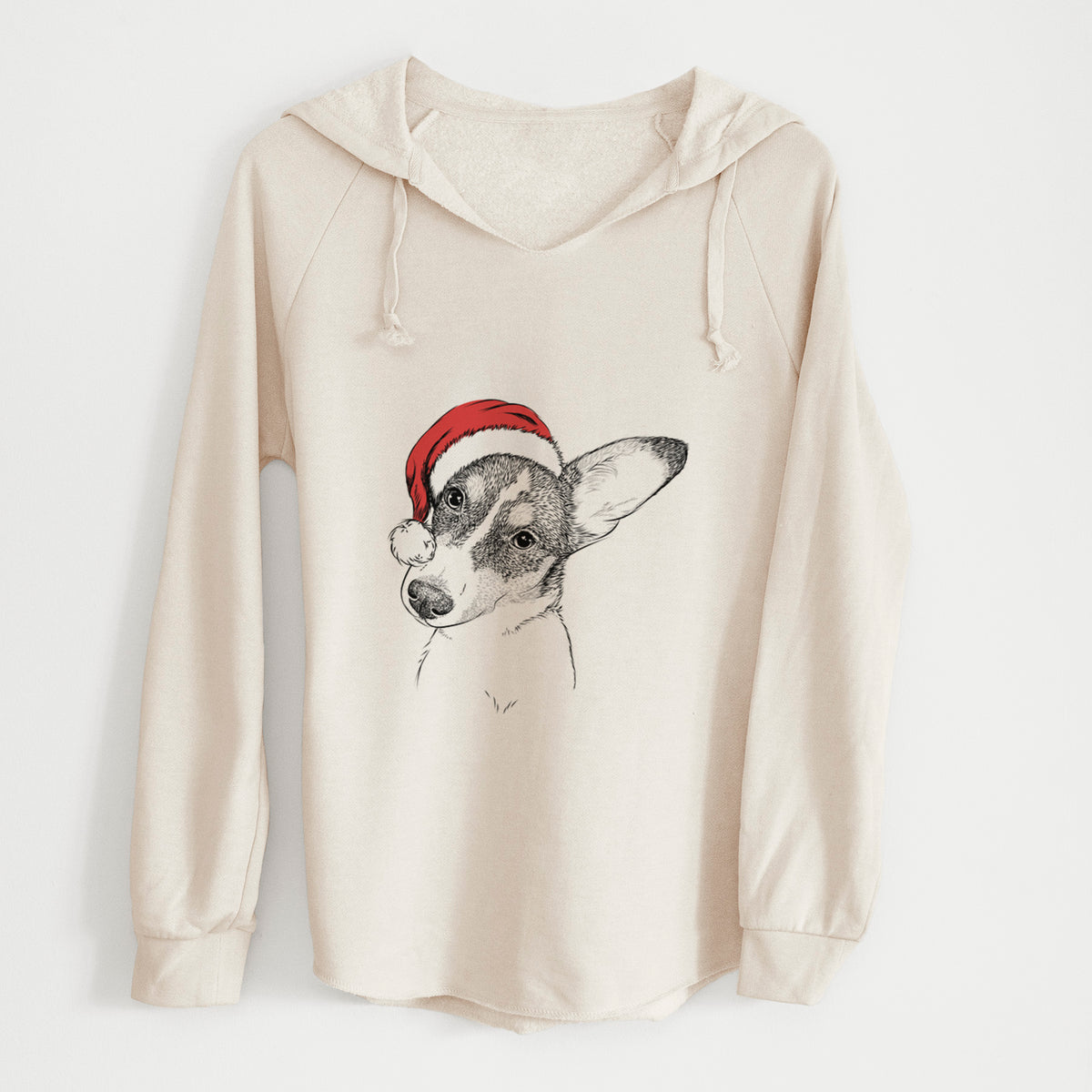 Santa Dexter the Corgi - Cali Wave Hooded Sweatshirt