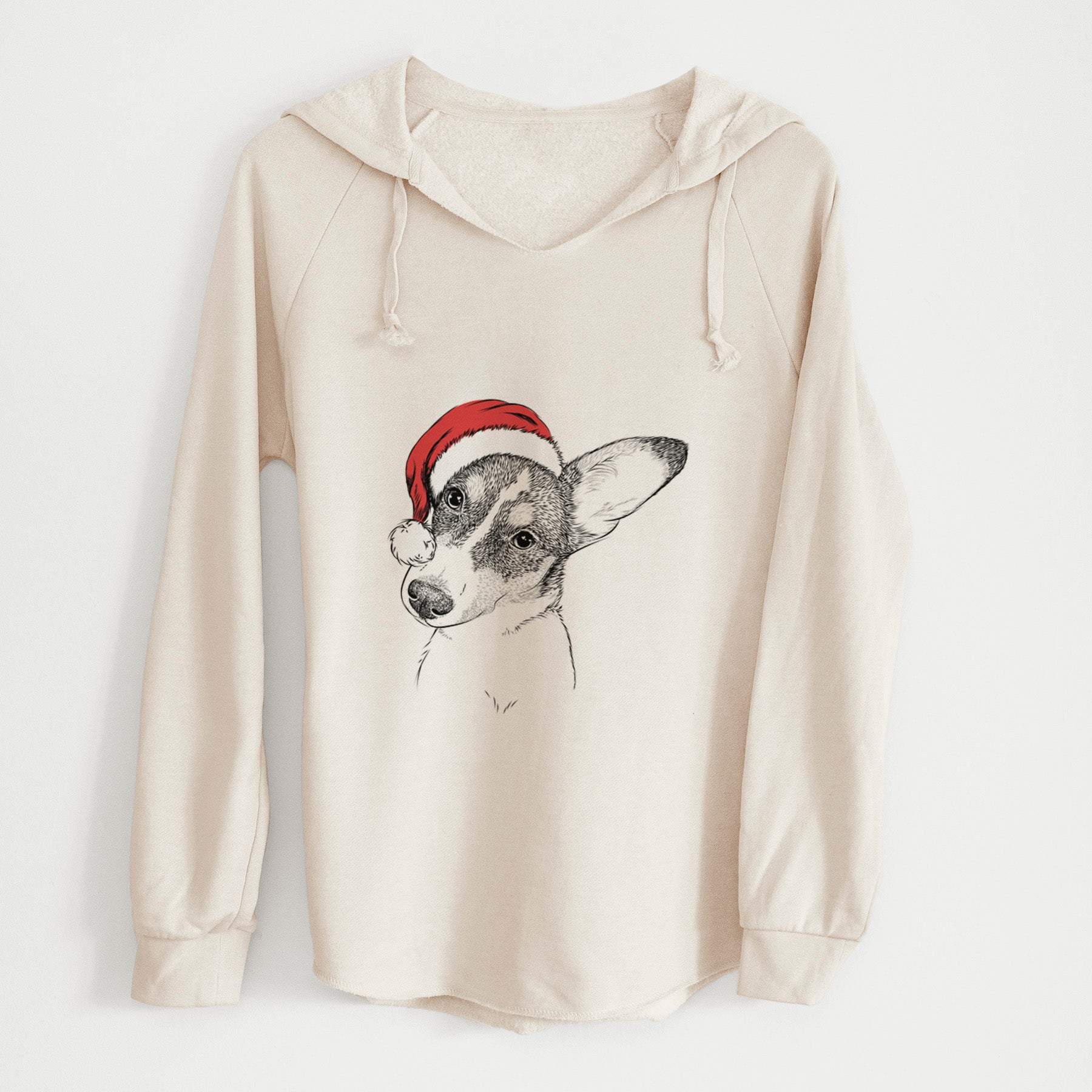 Santa Dexter the Corgi - Cali Wave Hooded Sweatshirt