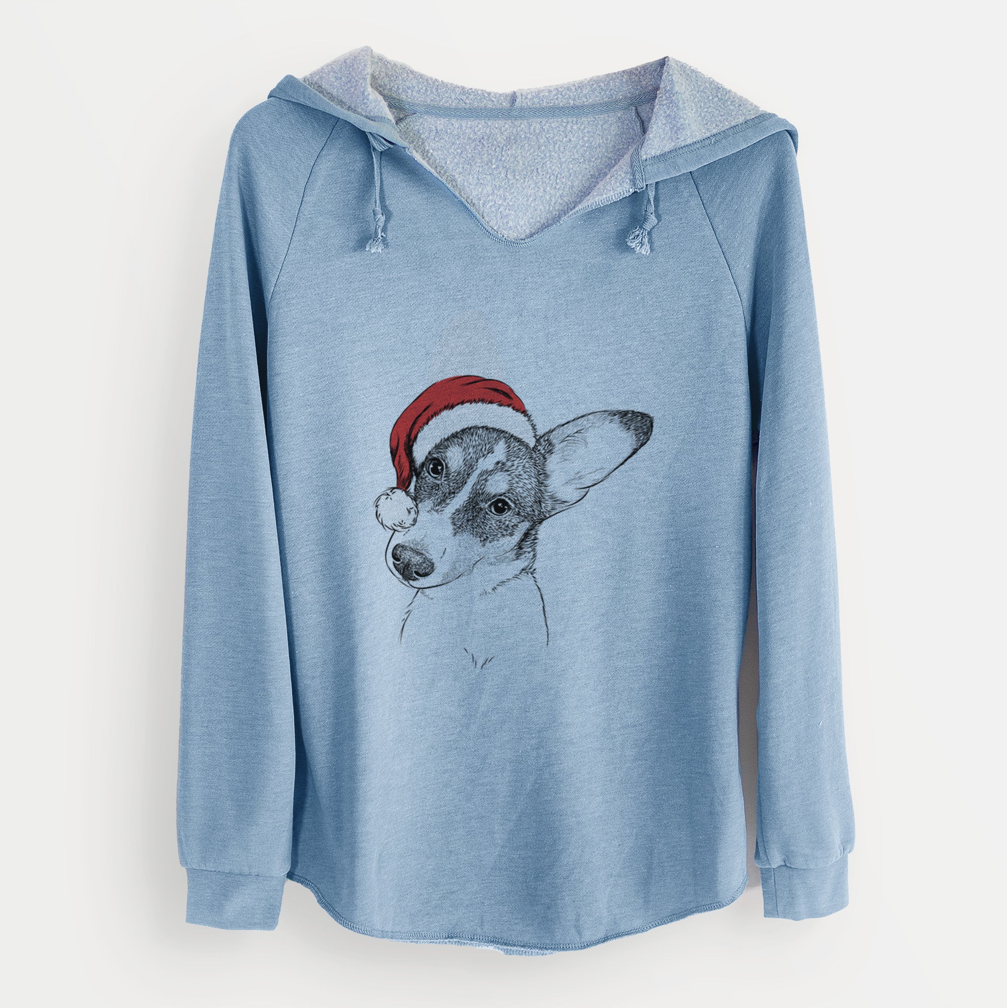 Santa Dexter the Corgi - Cali Wave Hooded Sweatshirt