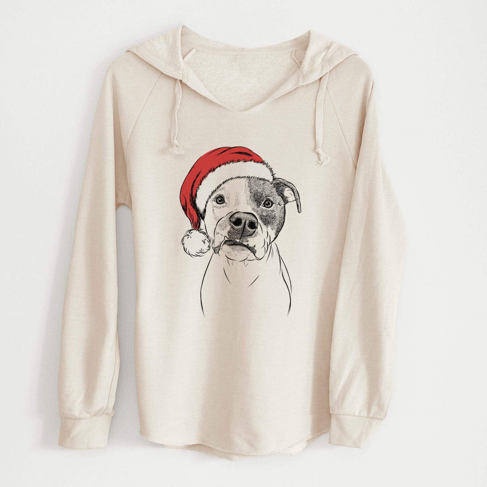 Santa Dexter the Pitbull - Cali Wave Hooded Sweatshirt