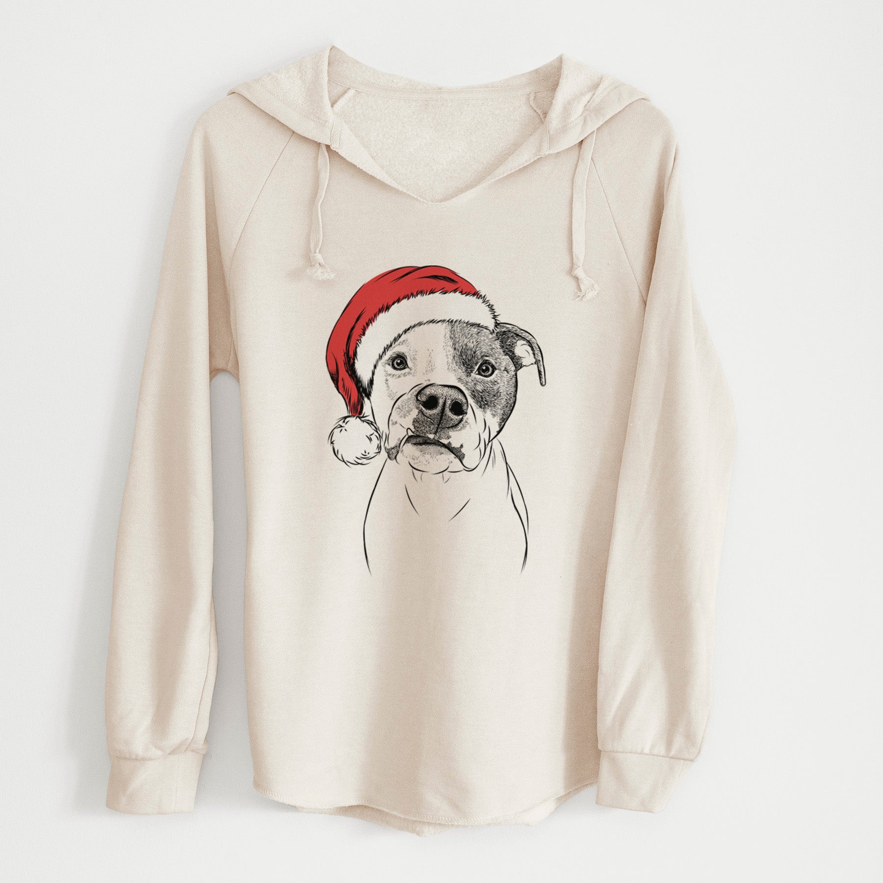 Santa Dexter the Pitbull - Cali Wave Hooded Sweatshirt