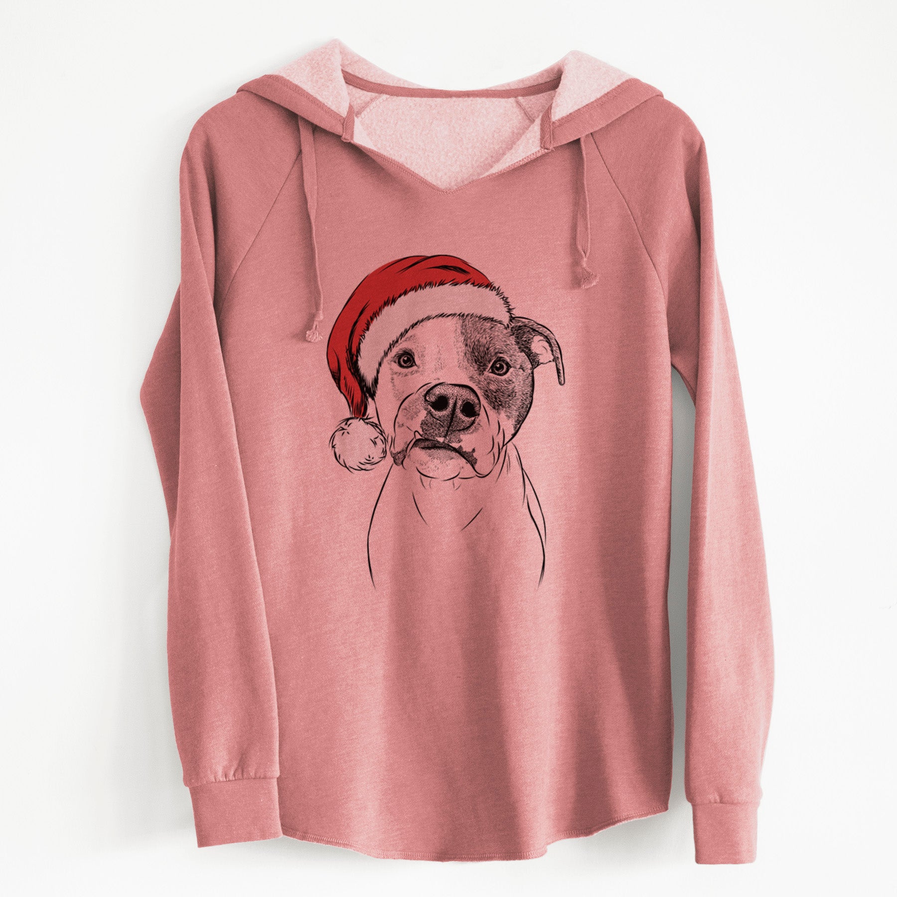 Santa Dexter the Pitbull - Cali Wave Hooded Sweatshirt